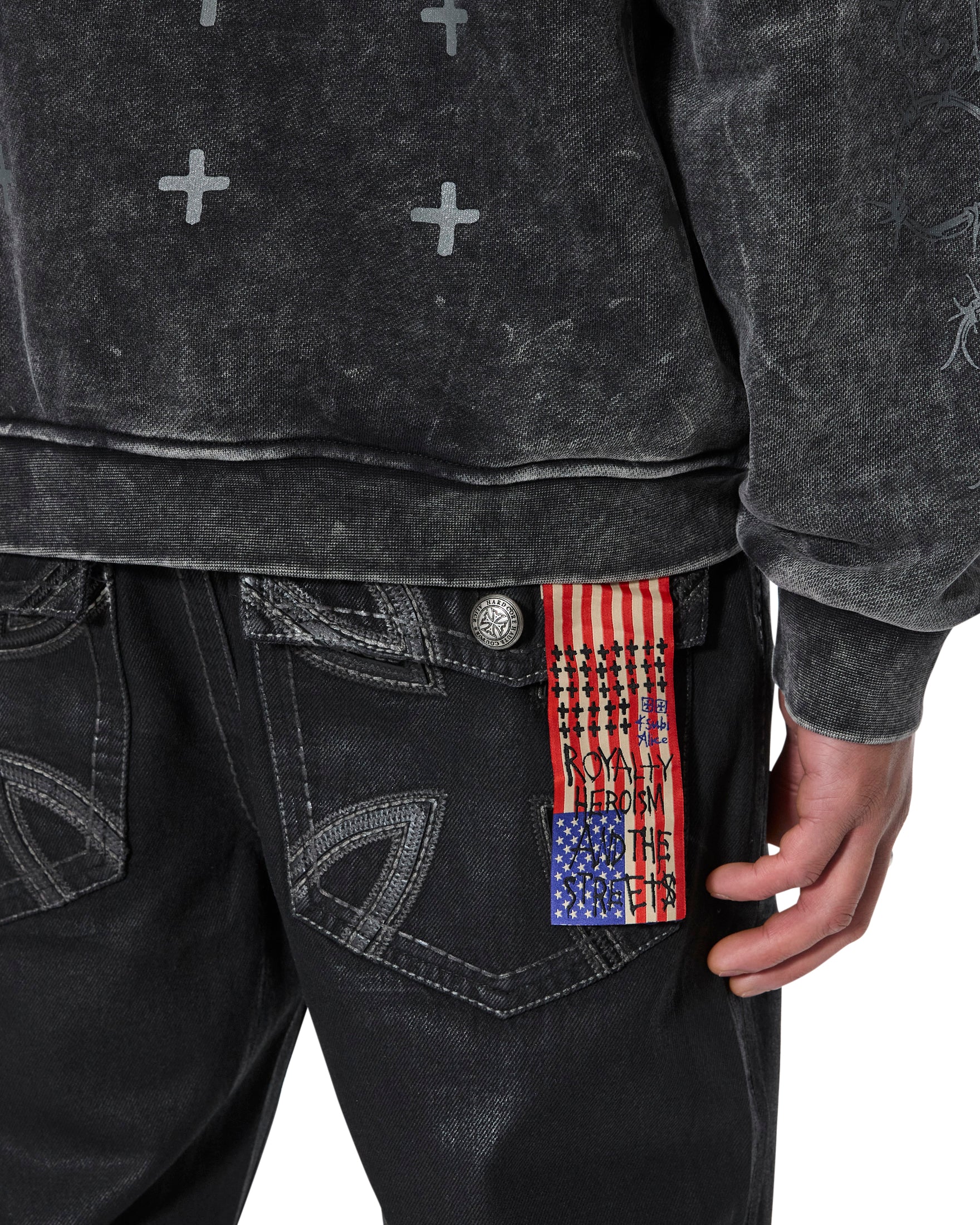 KSUBI X ALICE HOLLYWOOD GRAPHIC ZIP HOODIE BLACK - Image 6