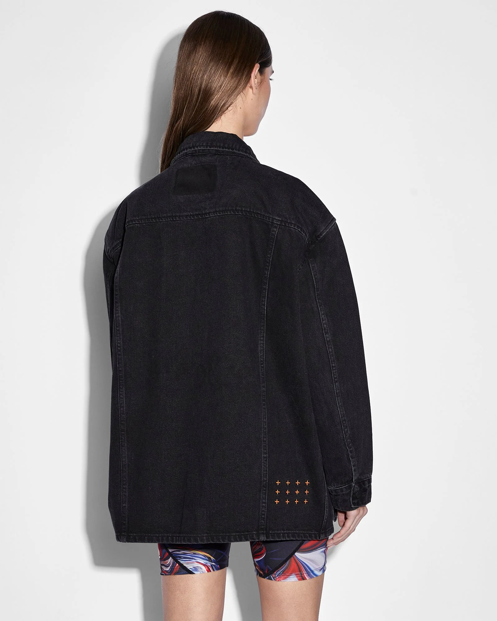 KSUBI X P.E NATION TRUCKER JACKET NOIR - Image 4