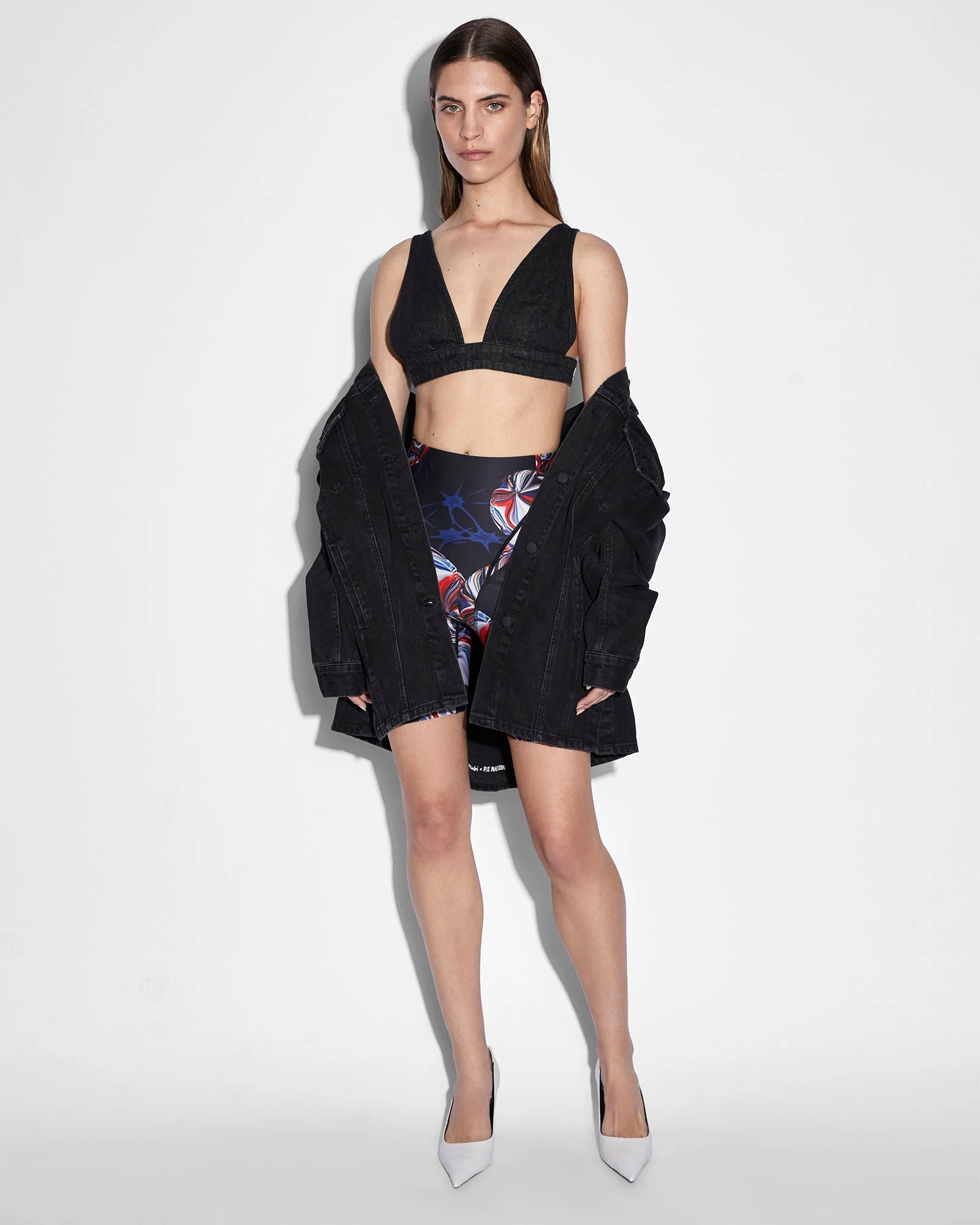 KSUBI X P.E NATION TRUCKER JACKET NOIR - Image 7