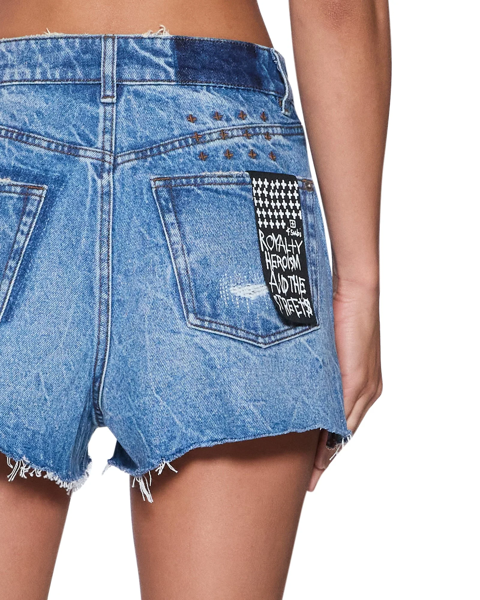 KUT OFF DENIM SHORT LIBERTY BLUE PLAID - Image 3
