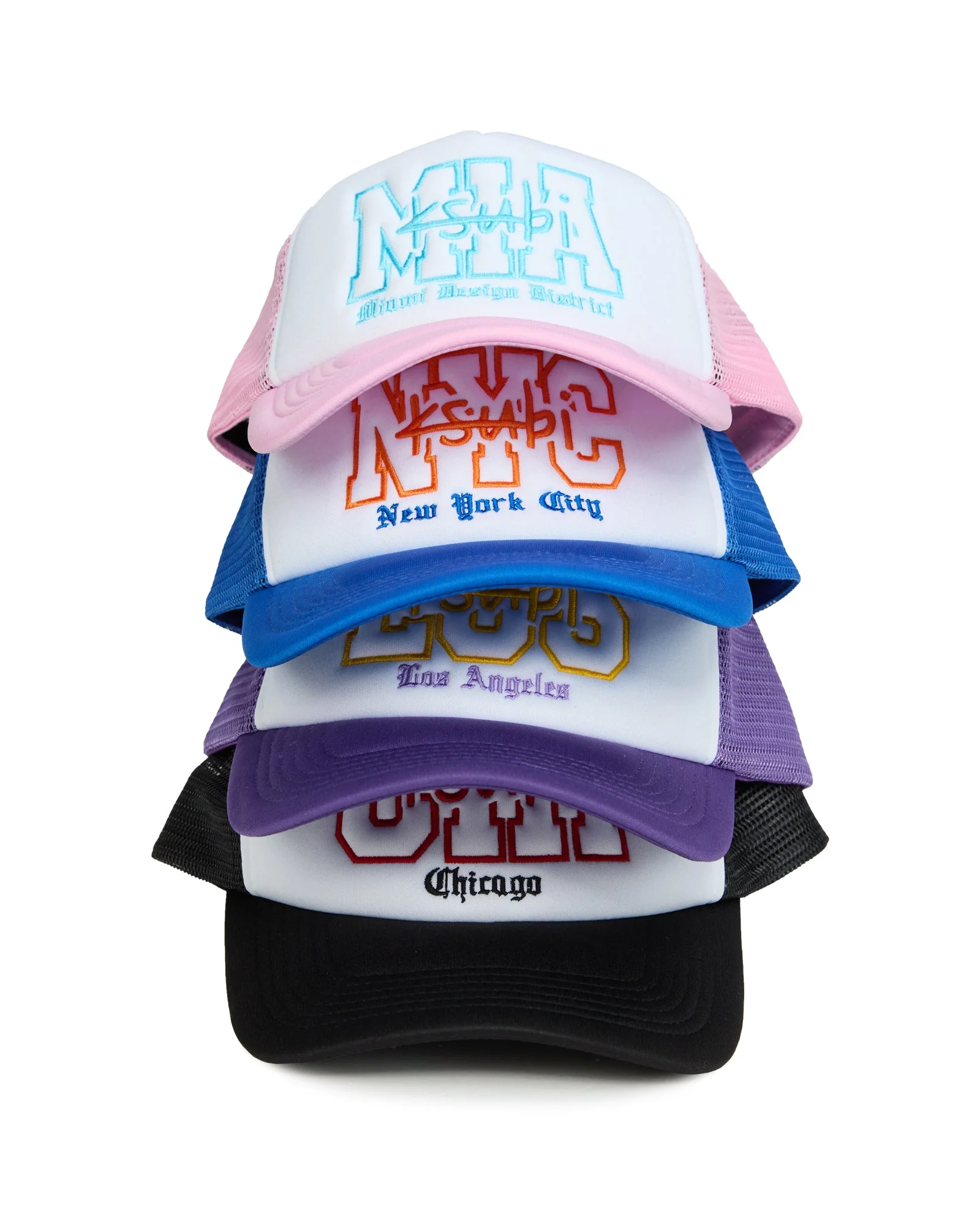 LA AND THE STREETS TRUCKER CAP PURPLE - Image 4