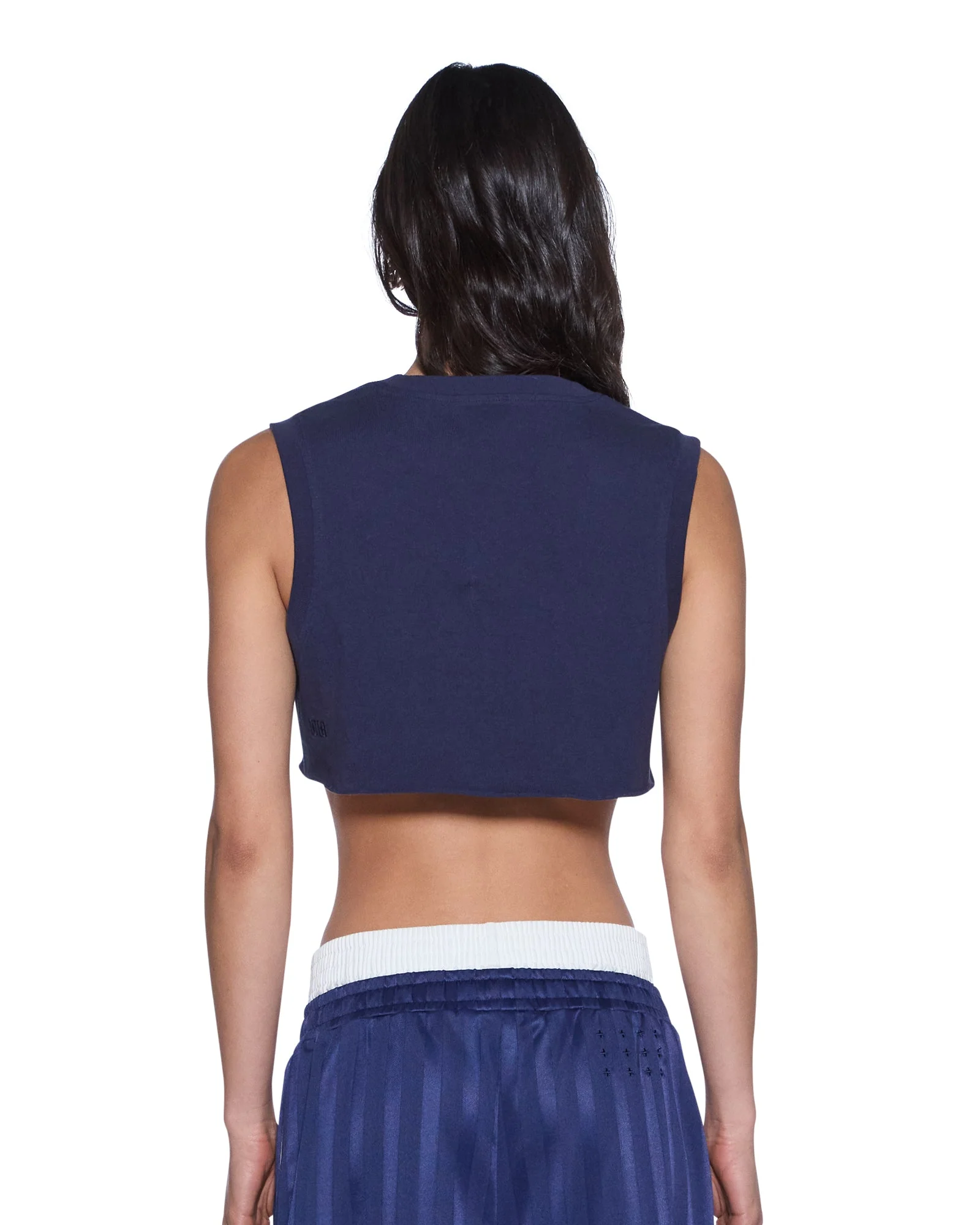 LABELS CROP TANK NAVY - Image 4
