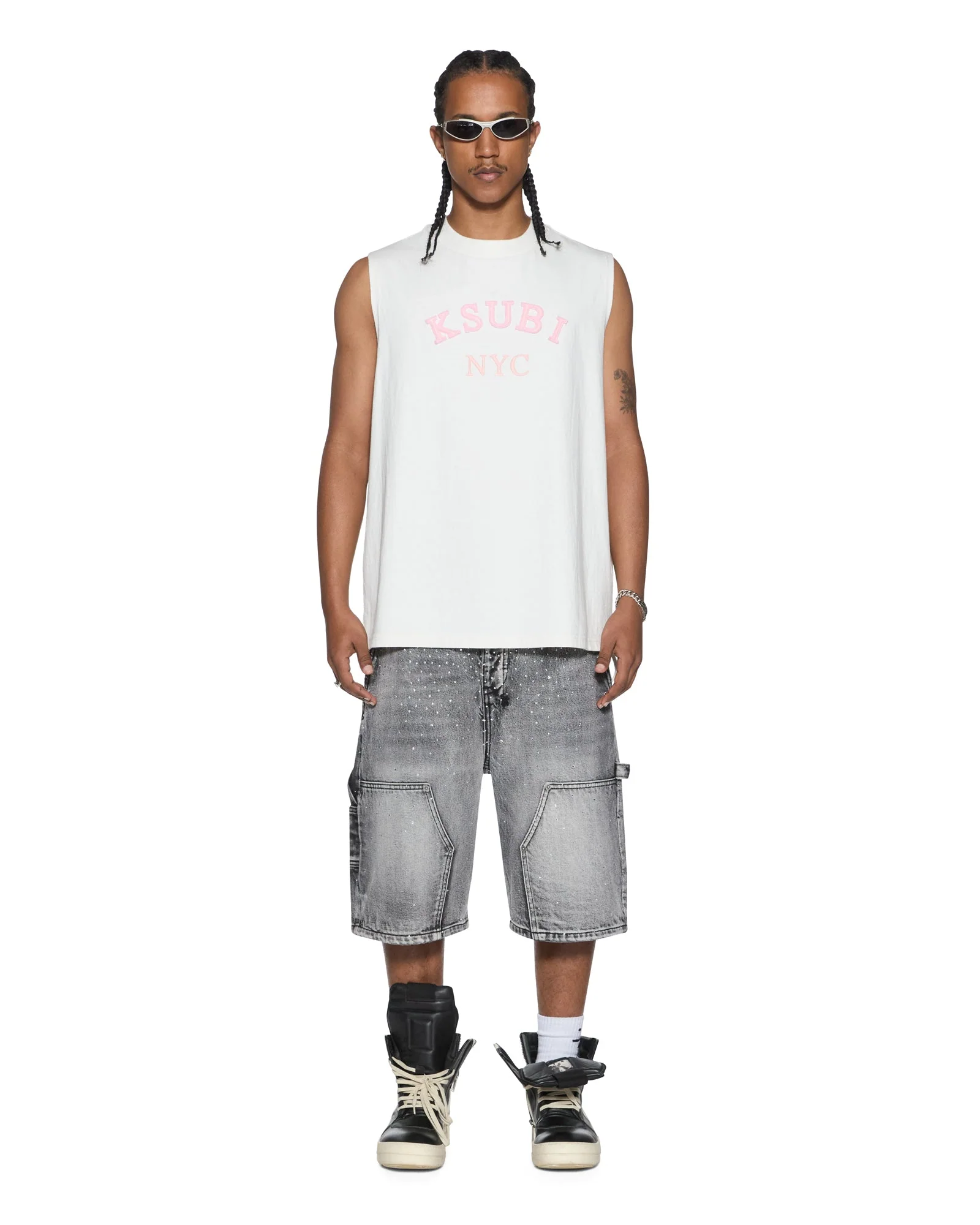 LAYBEL EKCESS CUT OFF TEE TRU WHITE - Image 2