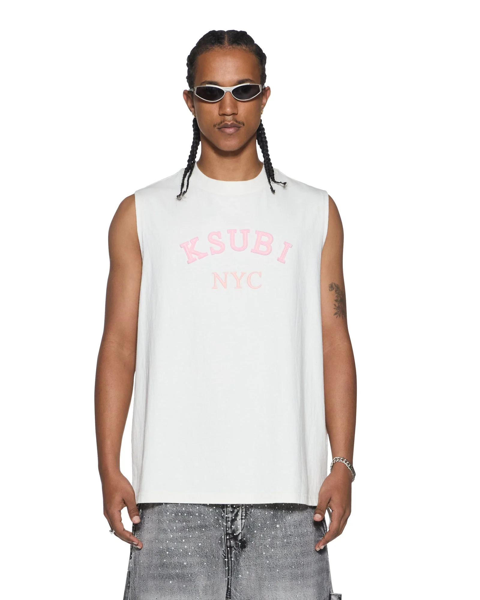 LAYBEL EKCESS CUT OFF TEE TRU WHITE - Image 3