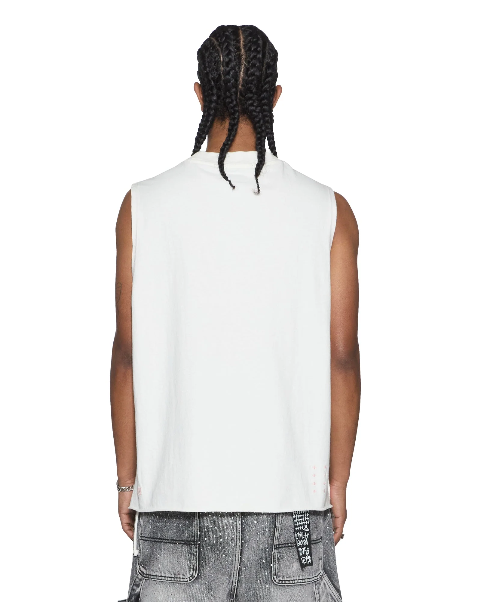 LAYBEL EKCESS CUT OFF TEE TRU WHITE - Image 4