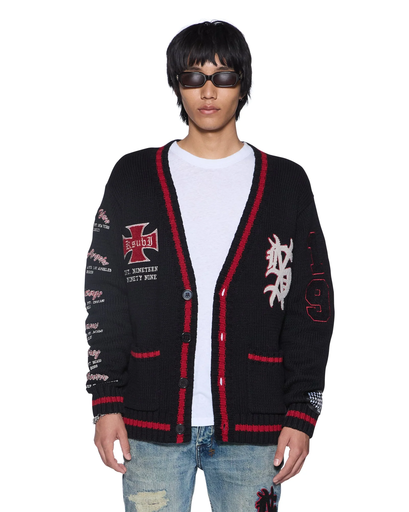 LEAGUE CARDIGAN BLACK - Image 3