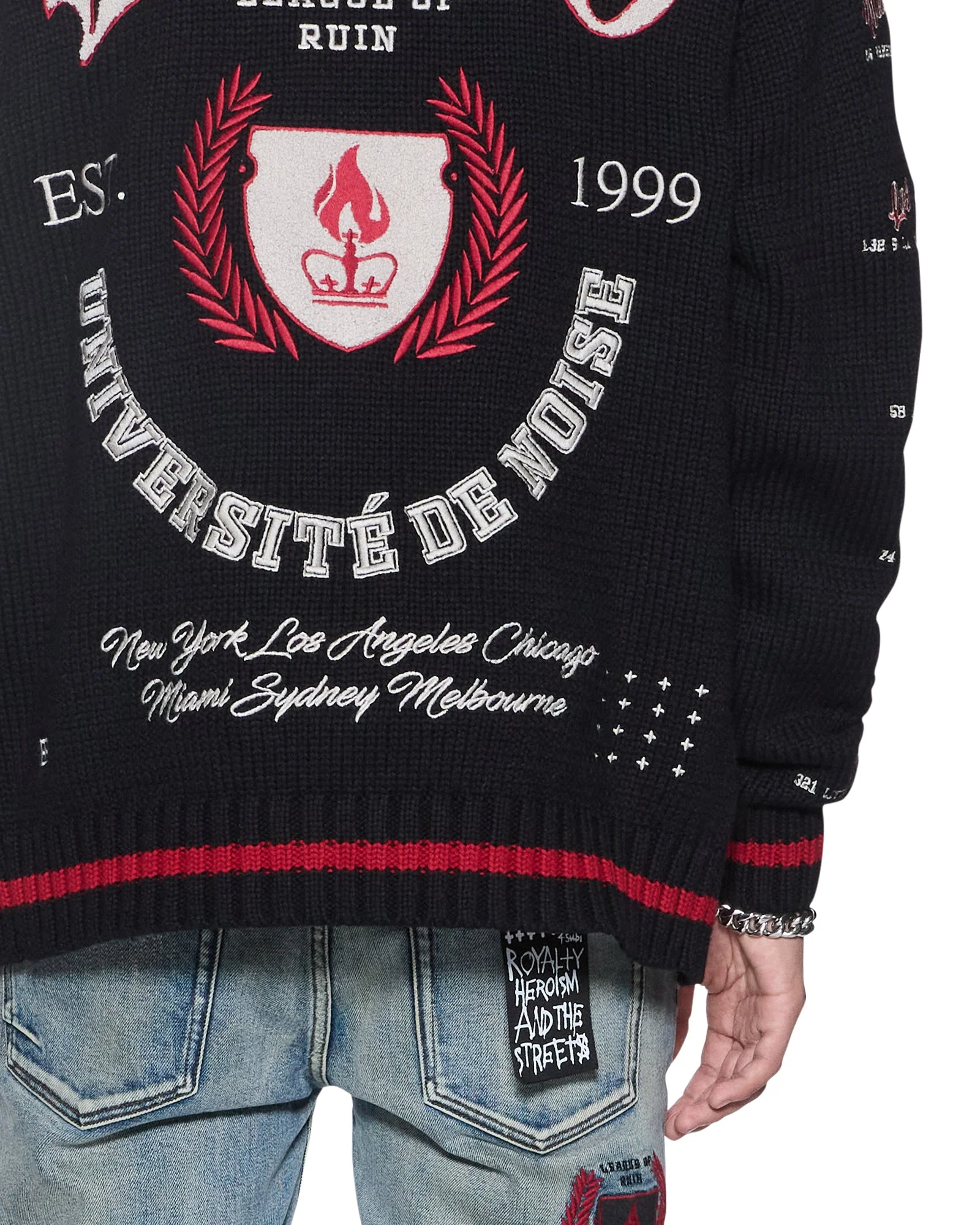 LEAGUE CARDIGAN BLACK - Image 5
