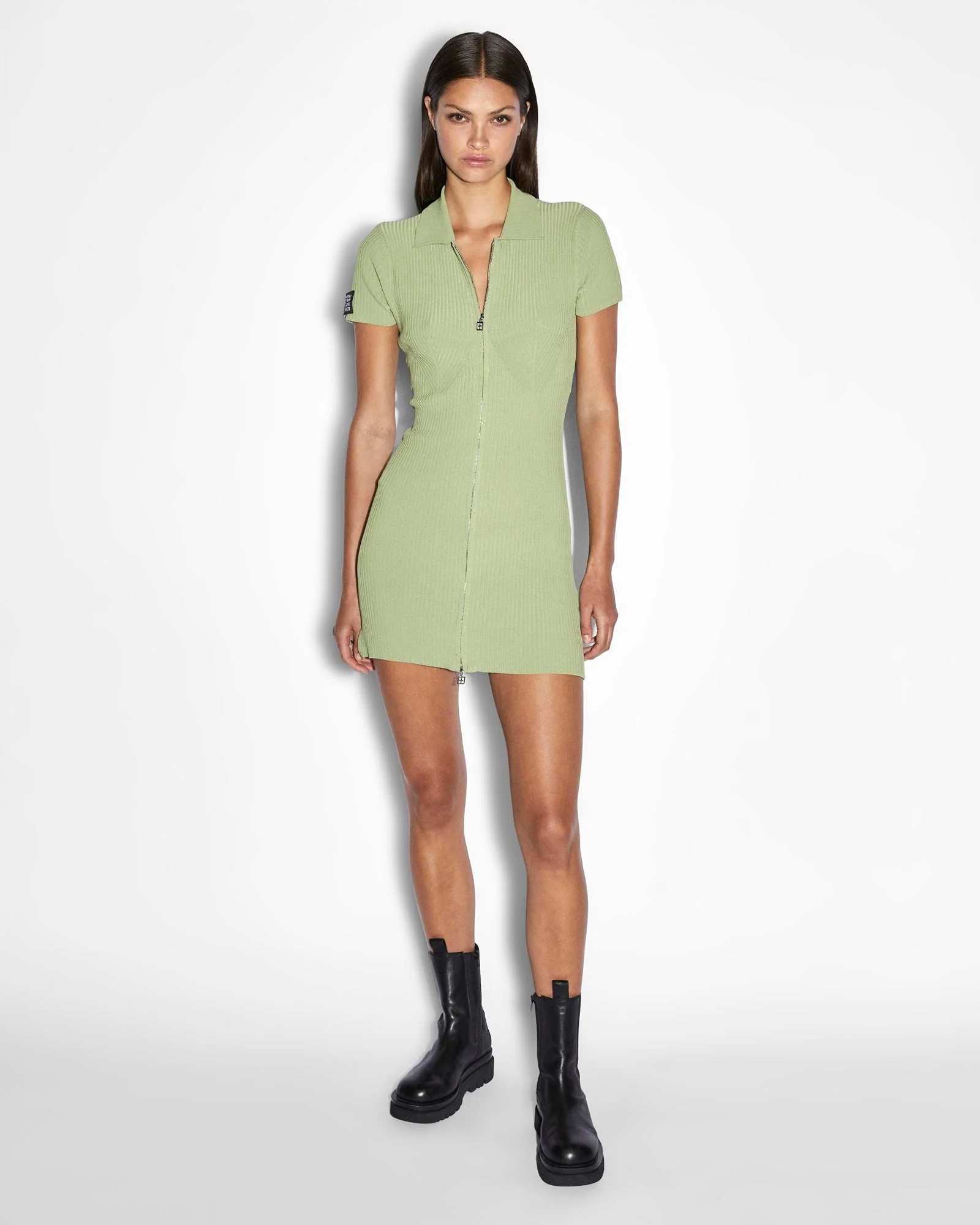 LEAGUE POLO DRESS SAGE - Image 2