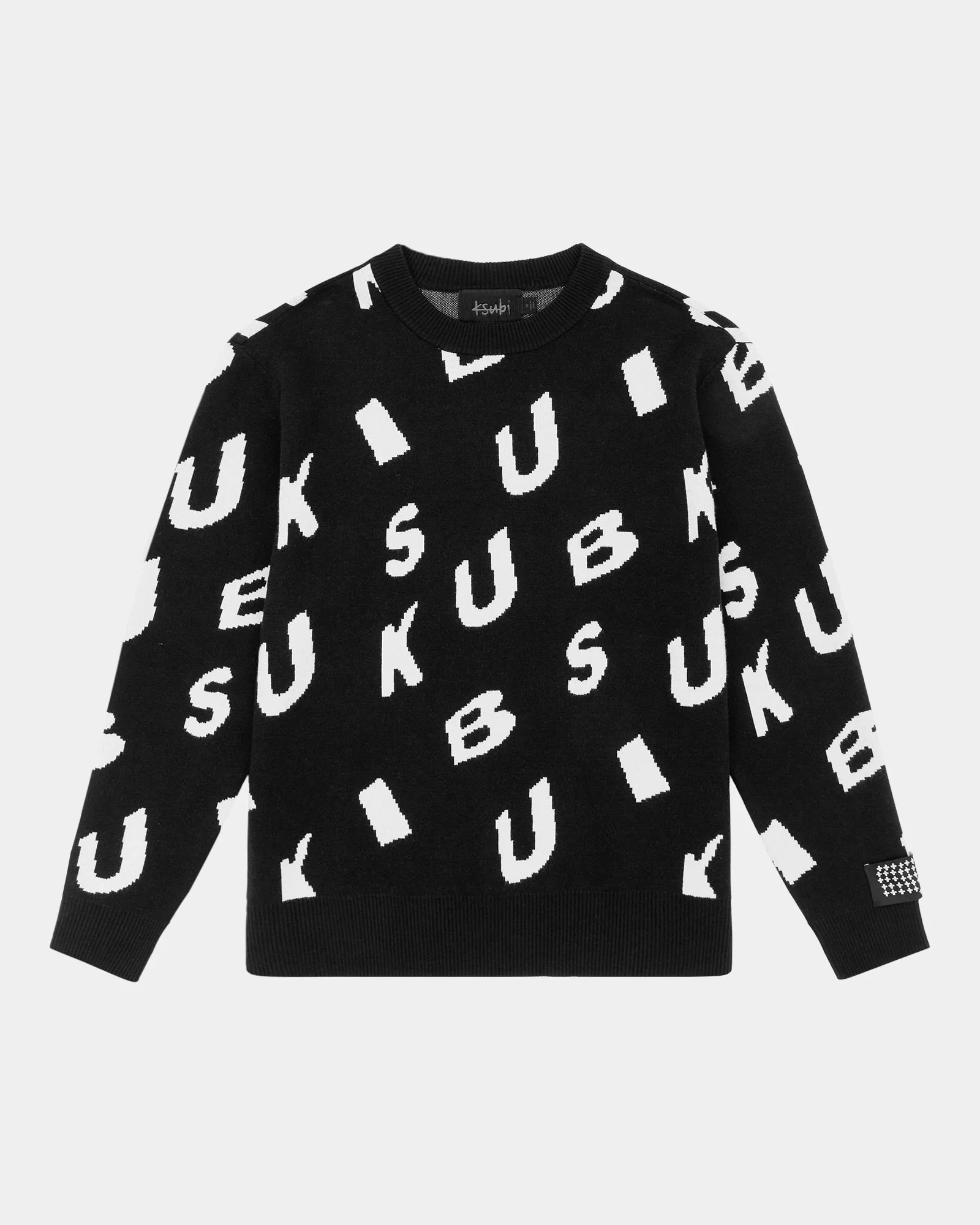 LETTERS KNIT CREW BLACK - Image 5