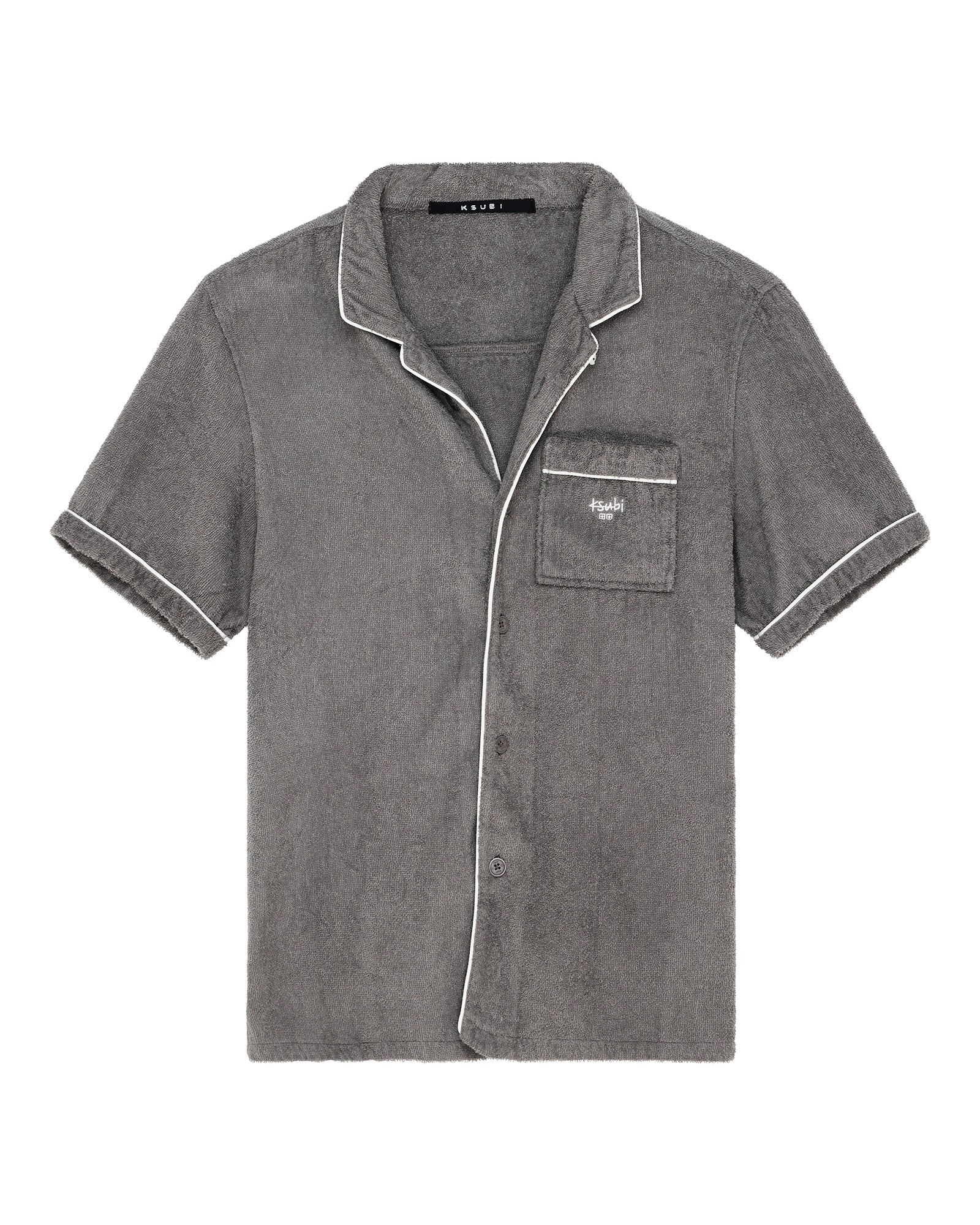 LOUNGE SS RESORT SHIRT CHARCOAL - Image 6
