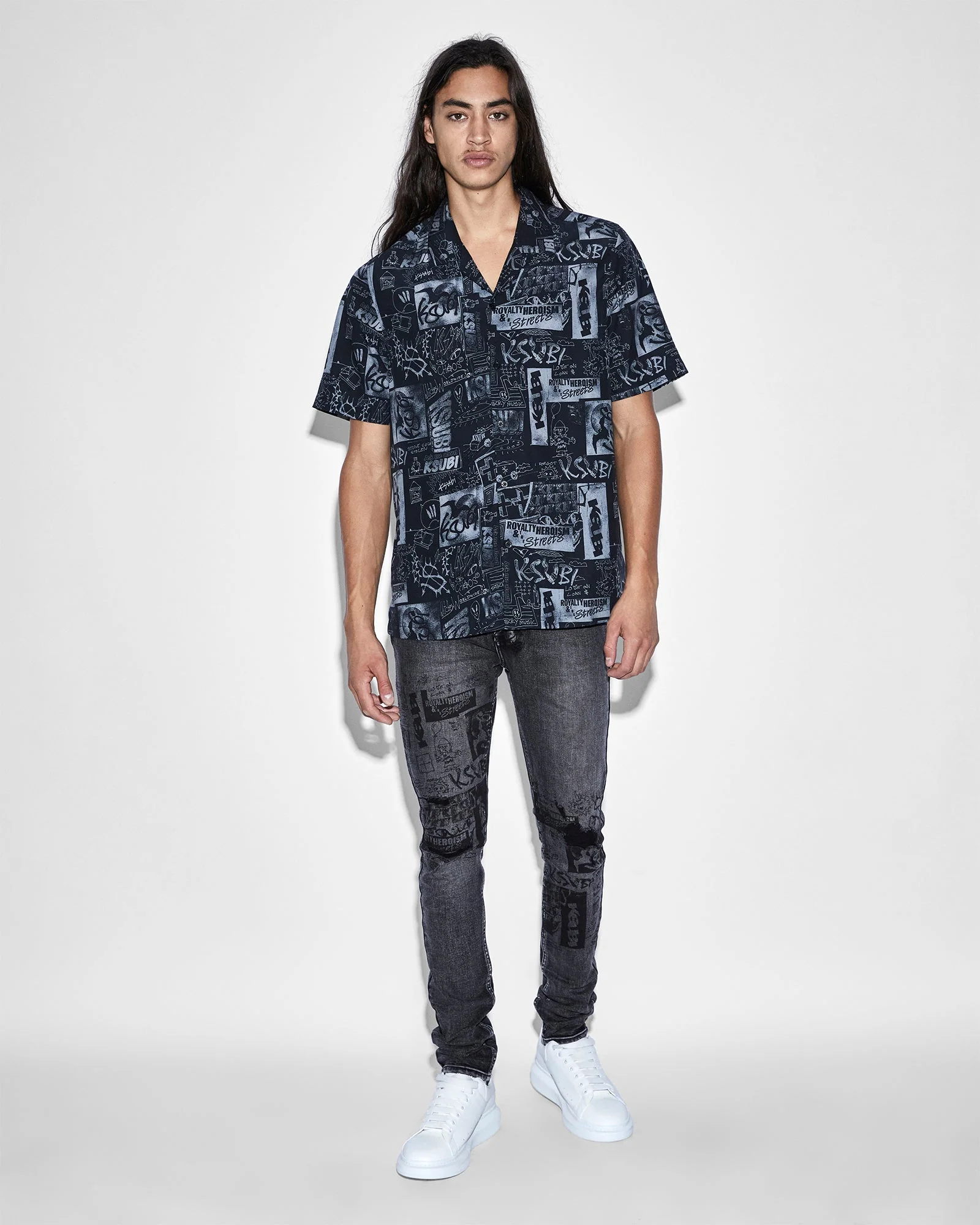 MASH UP RESORT SHIRT BLACK - Image 2