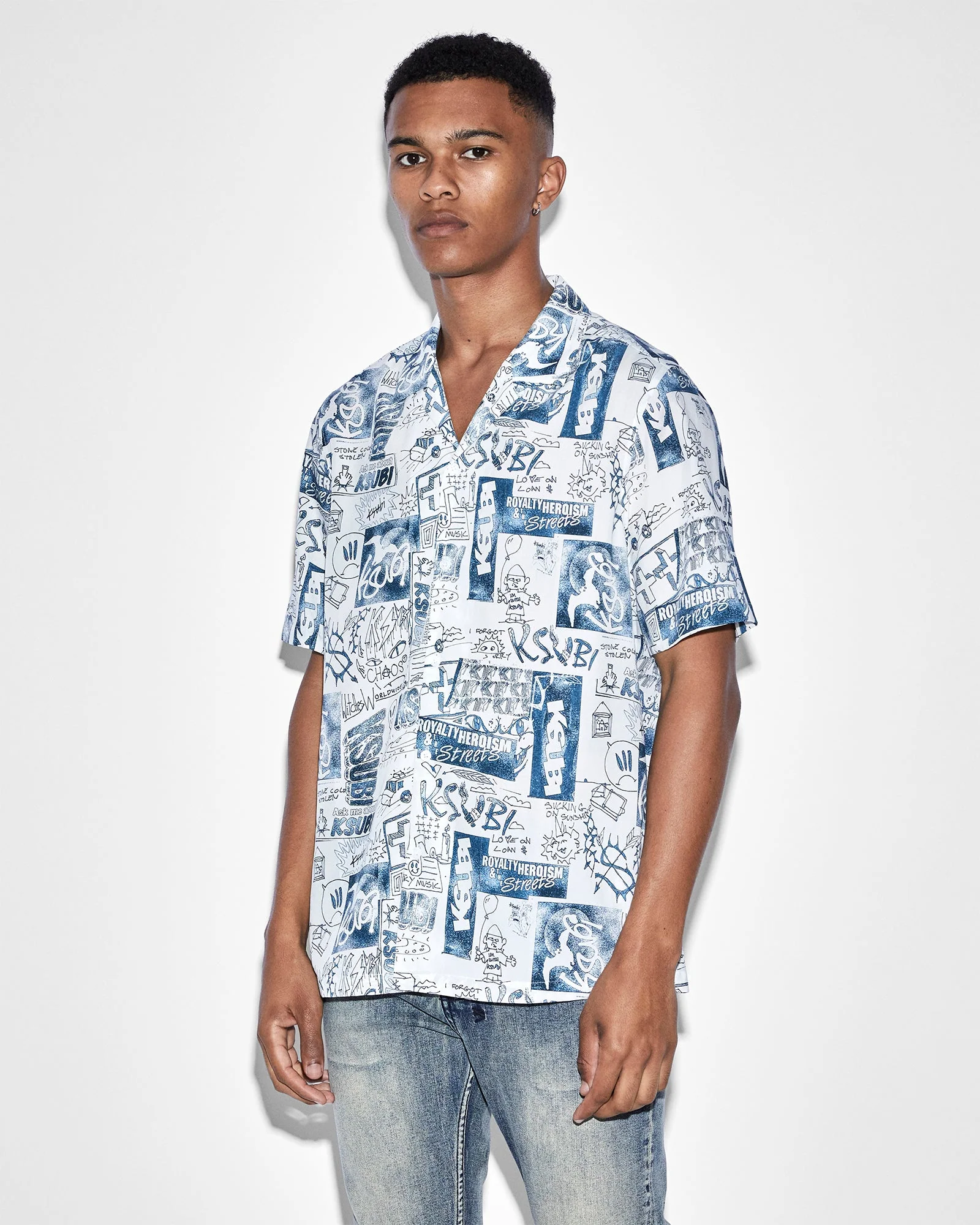 MASH UP RESORT SHIRT WHITE