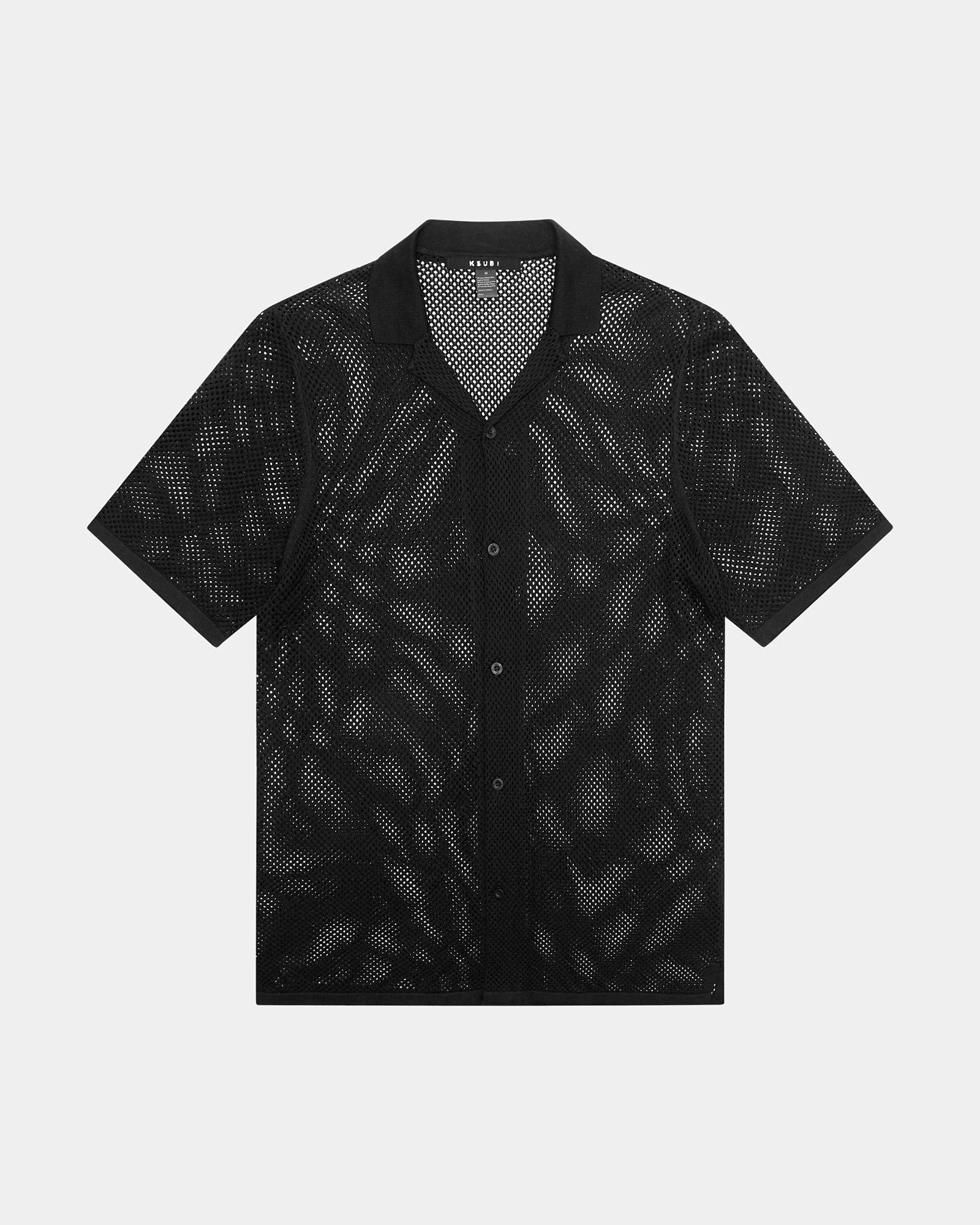 NET WORTH KNIT RESORT SS SHIRT BLACK - Image 5