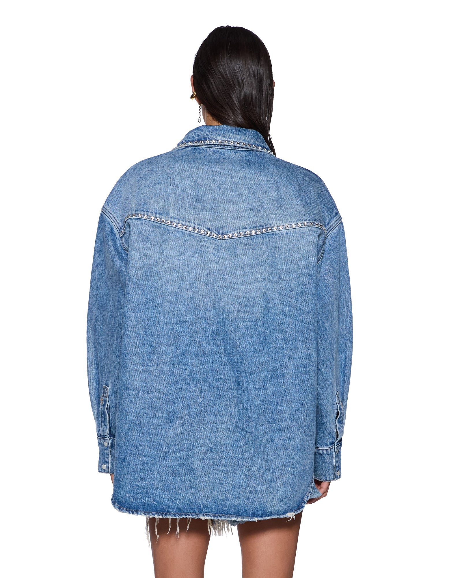 OVERSIZED DENIM LS SHIRT MAVERIK KRYSTAL - Image 4