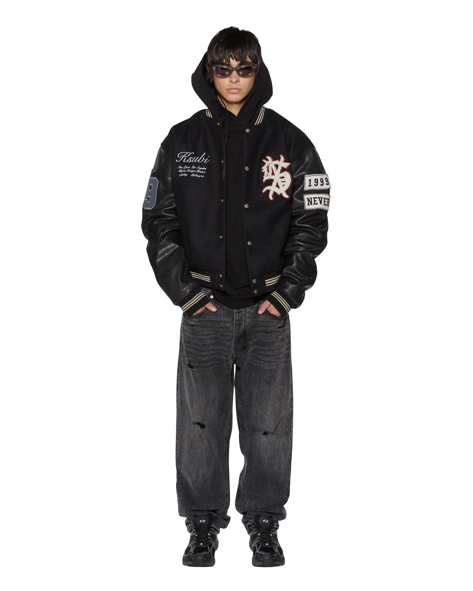 PLAYOFF VARSITY JACKET BLACK - Image 3