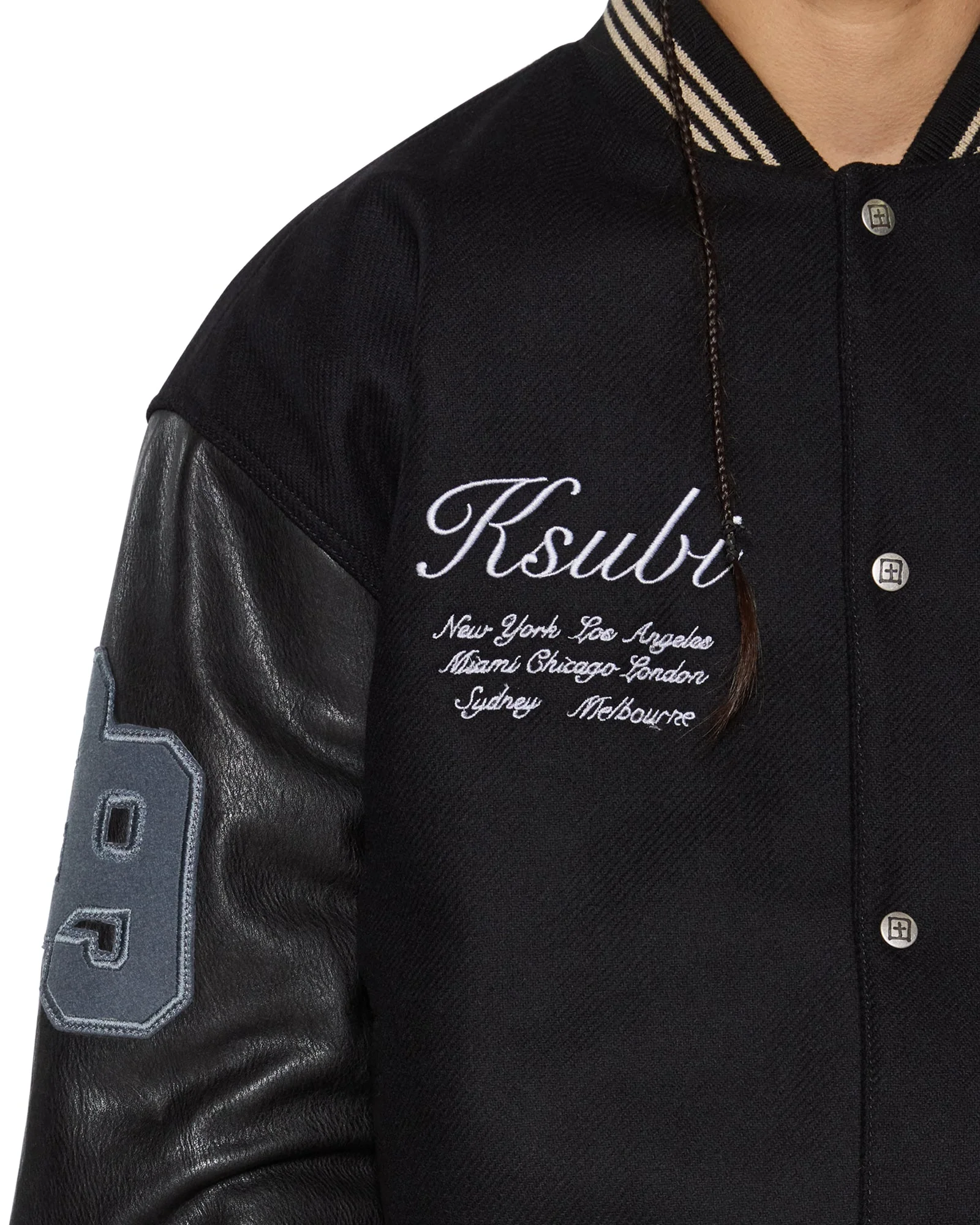 PLAYOFF VARSITY JACKET BLACK - Image 4
