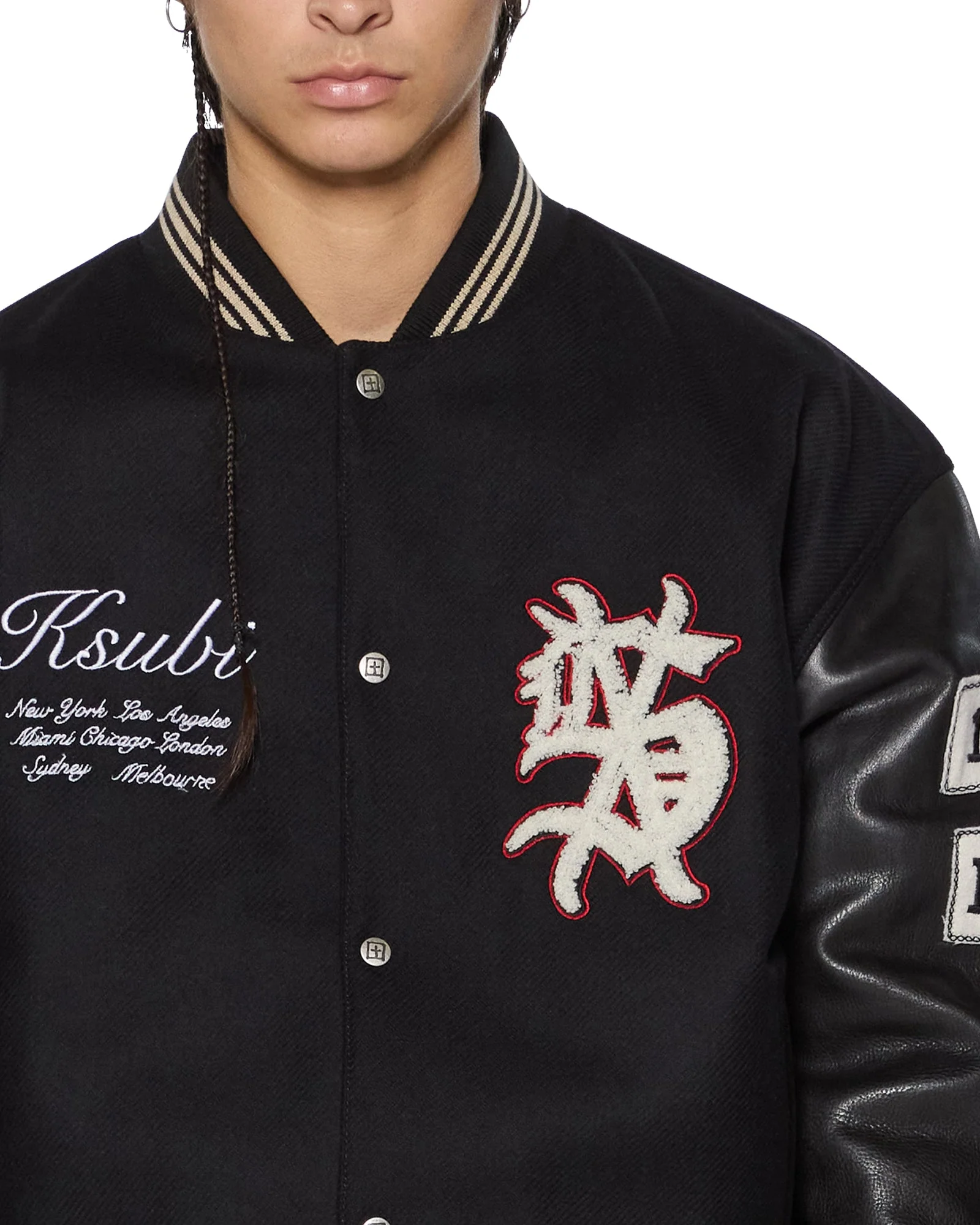 PLAYOFF VARSITY JACKET BLACK - Image 5
