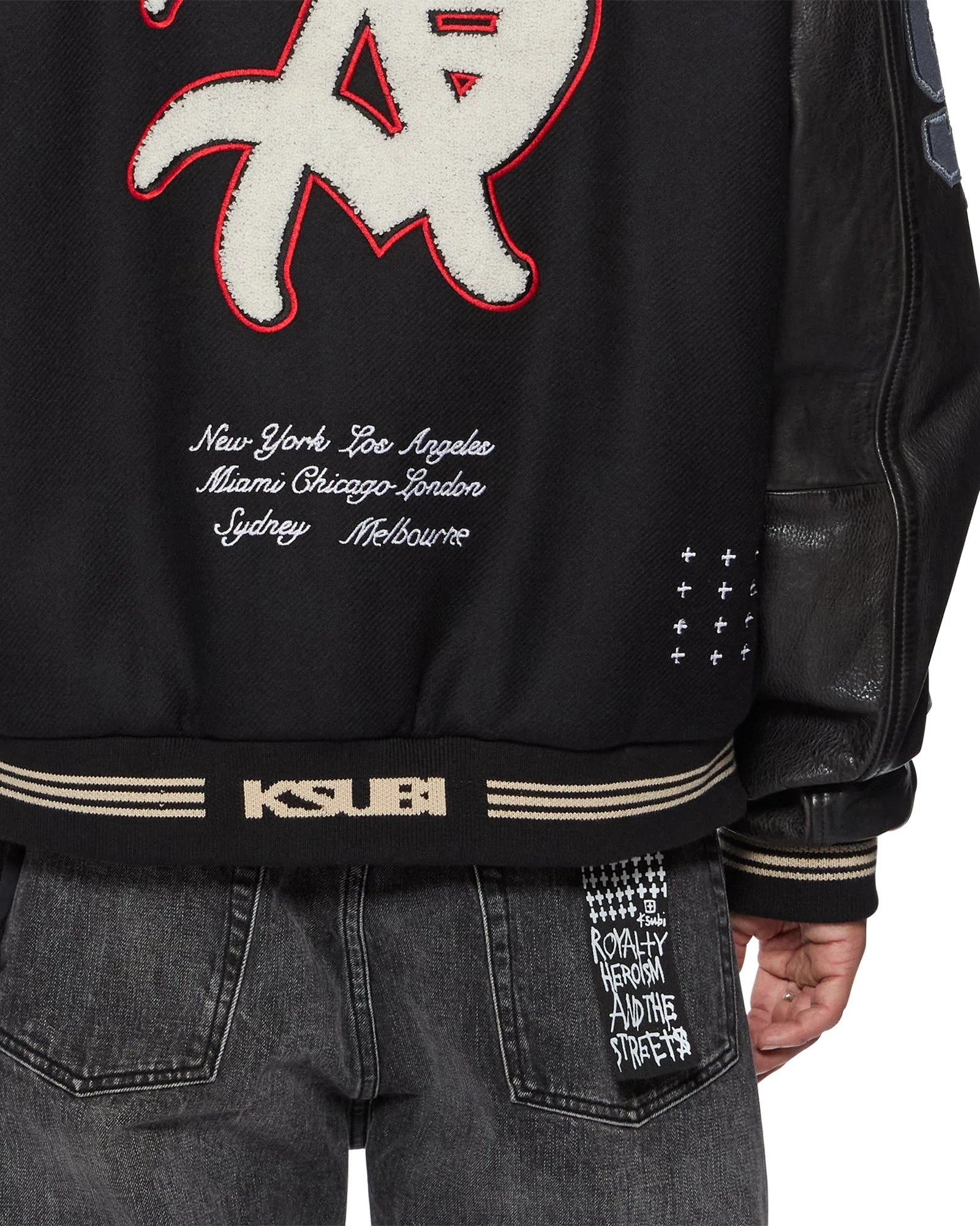 PLAYOFF VARSITY JACKET BLACK - Image 6