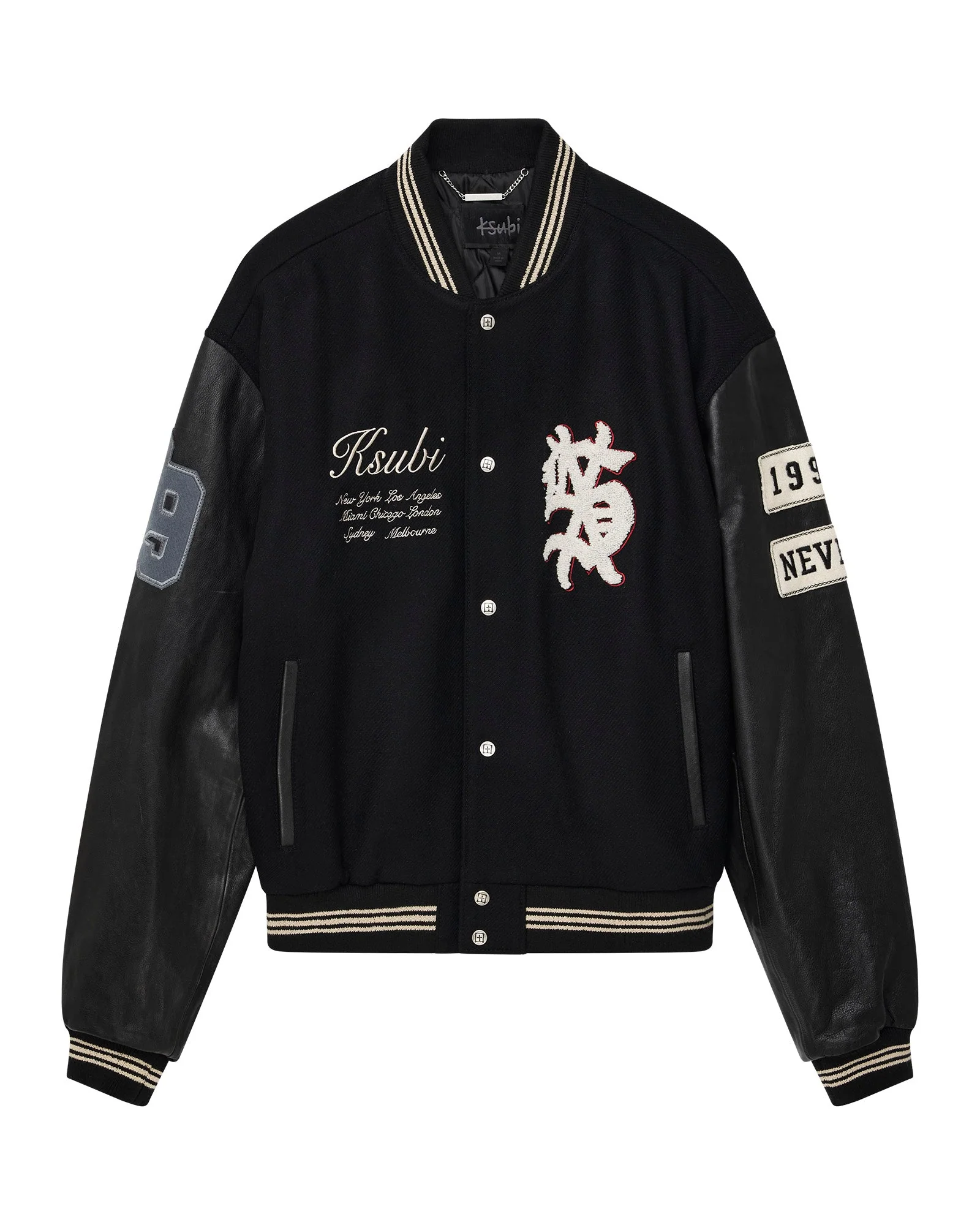 PLAYOFF VARSITY JACKET BLACK - Image 7
