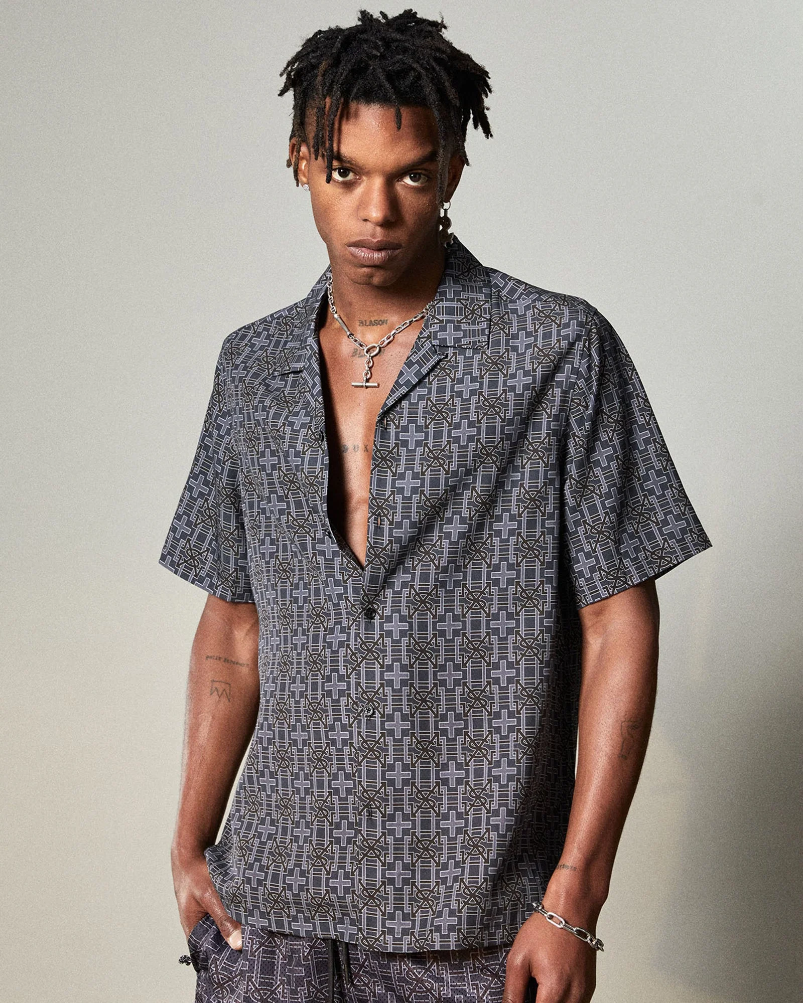 PLUS RESORT SS SHIRT NAVY - Image 2