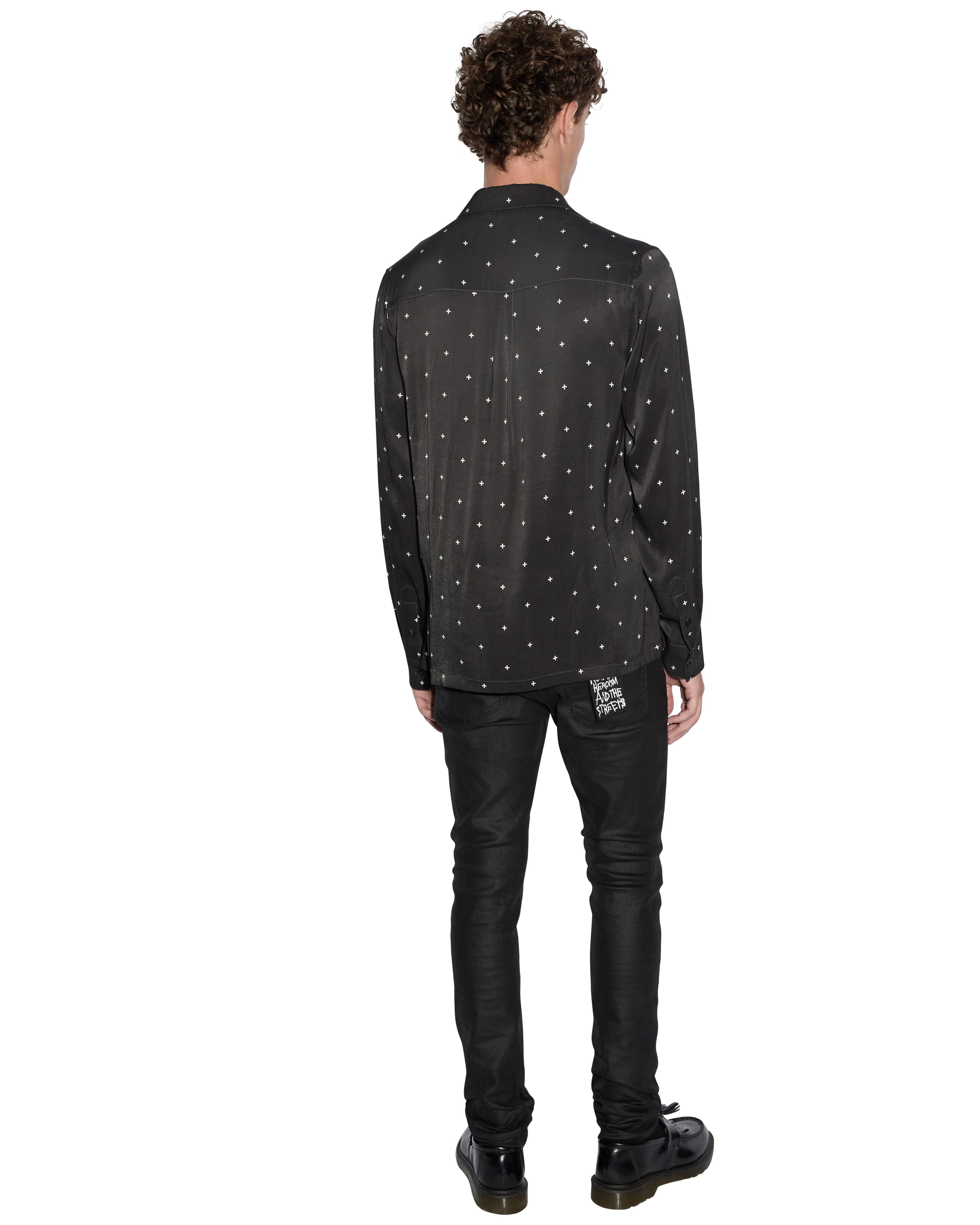 POLKA PLUS LS SHIRT BLACK - Image 6