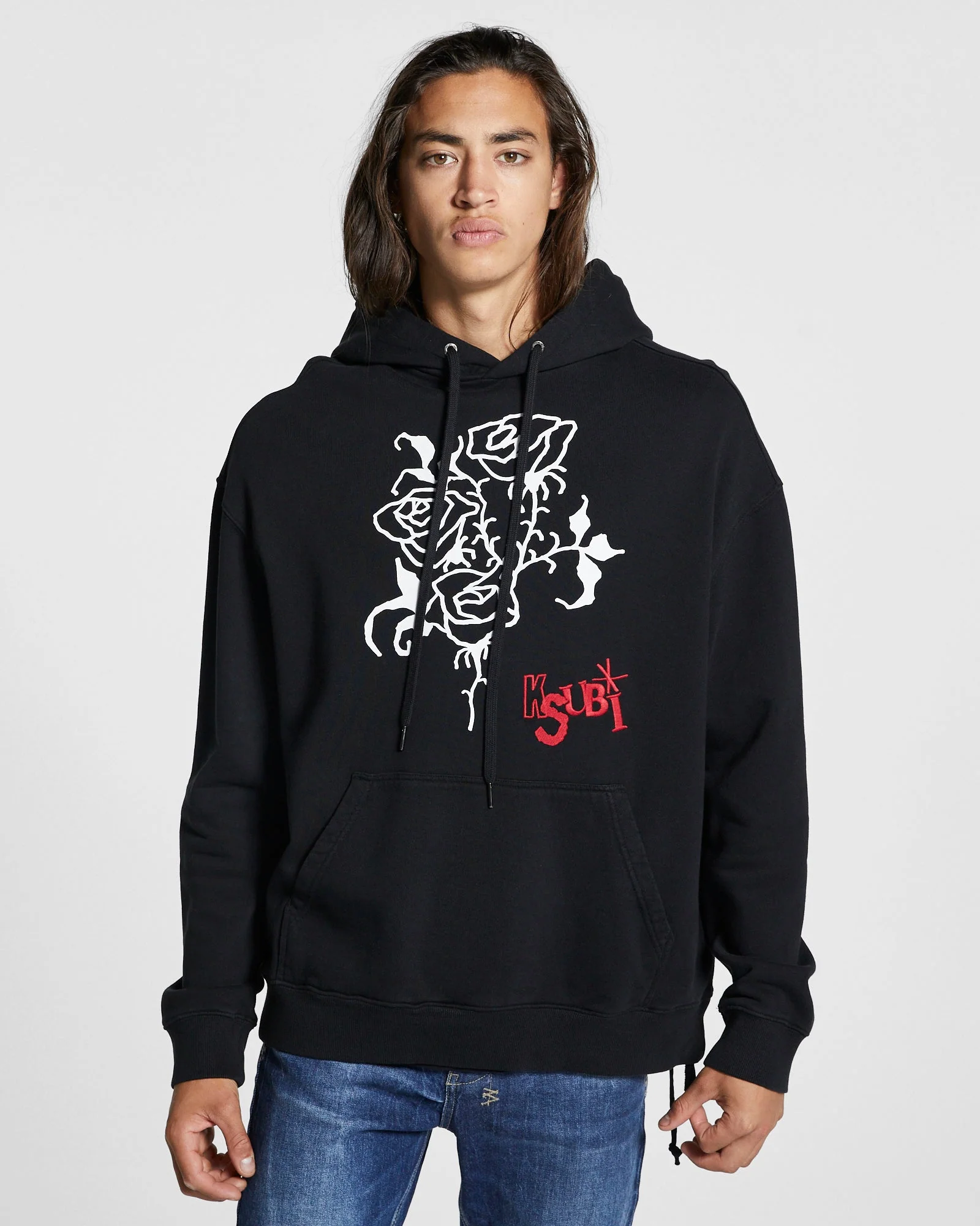 ROSE BIGGIE HOODIE JET BLACK