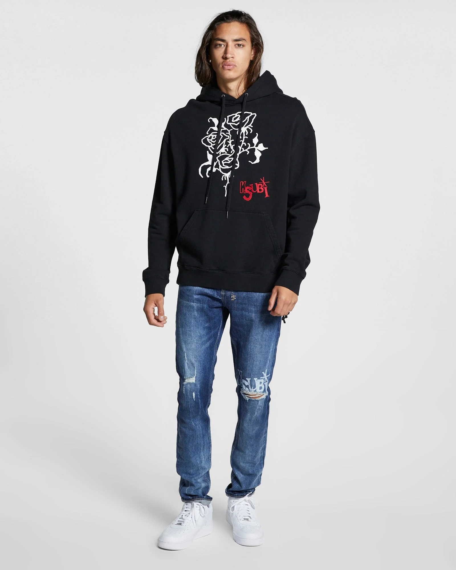 ROSE BIGGIE HOODIE JET BLACK - Image 2