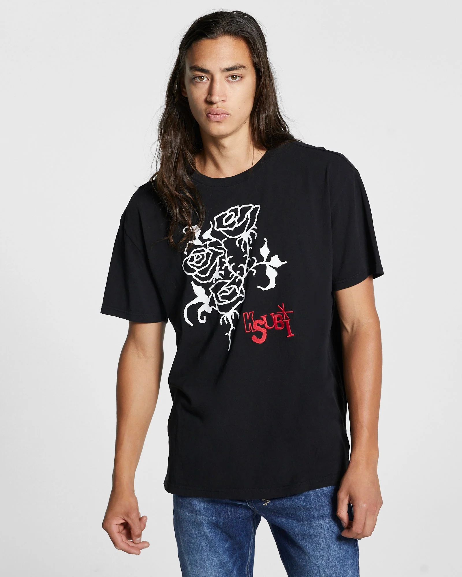ROSE BIGGIE SS TEE JET BLACK