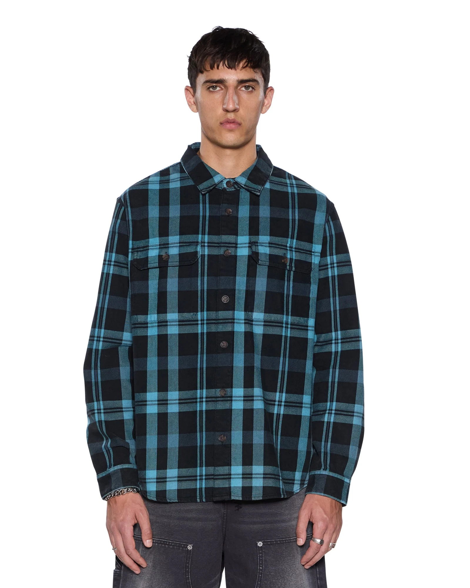 ROSEBOWL LS SHIRT 1999 BLUE CHECK - Image 3