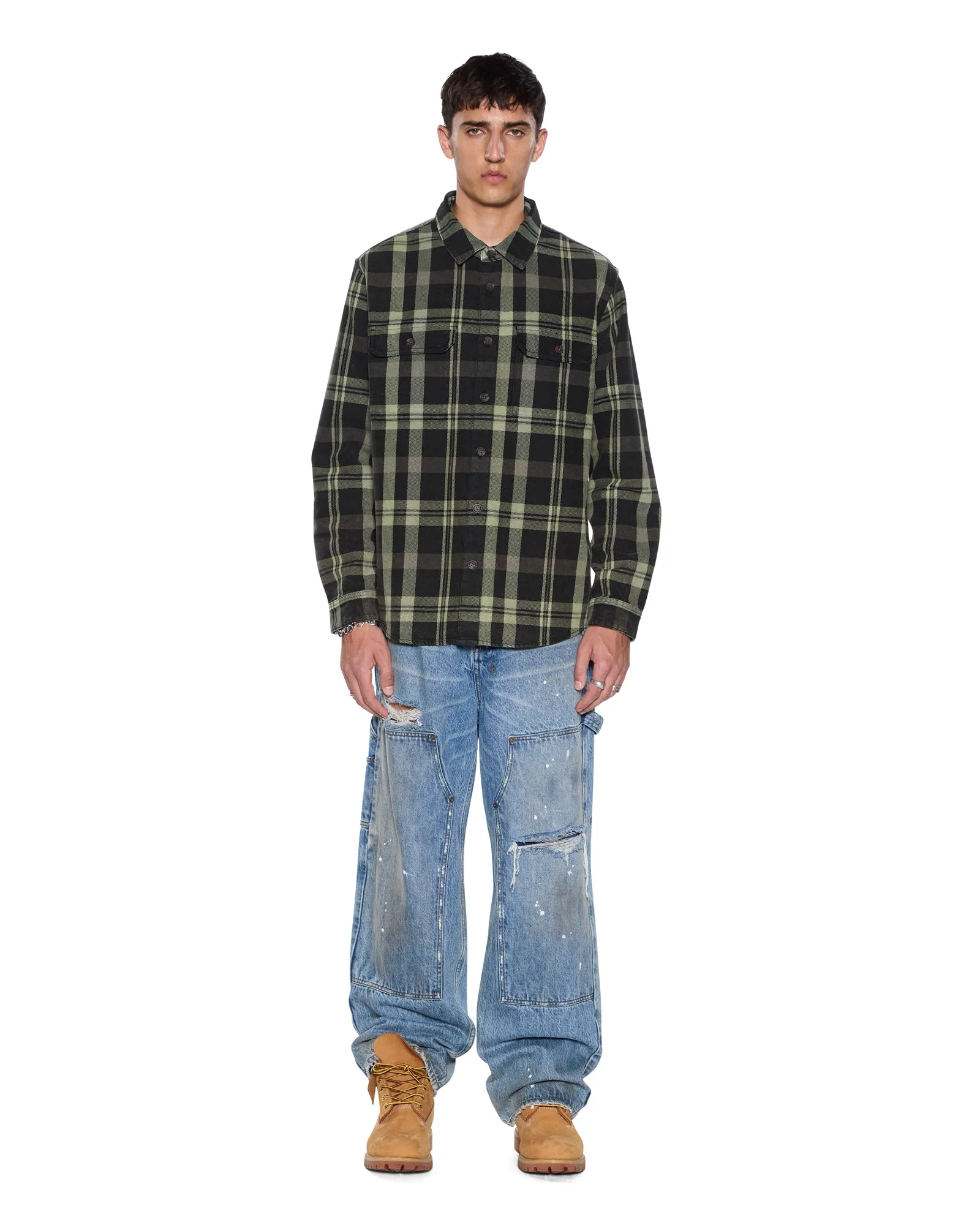 ROSEBOWL LS SHIRT 1999 KHAKI CHECK - Image 2