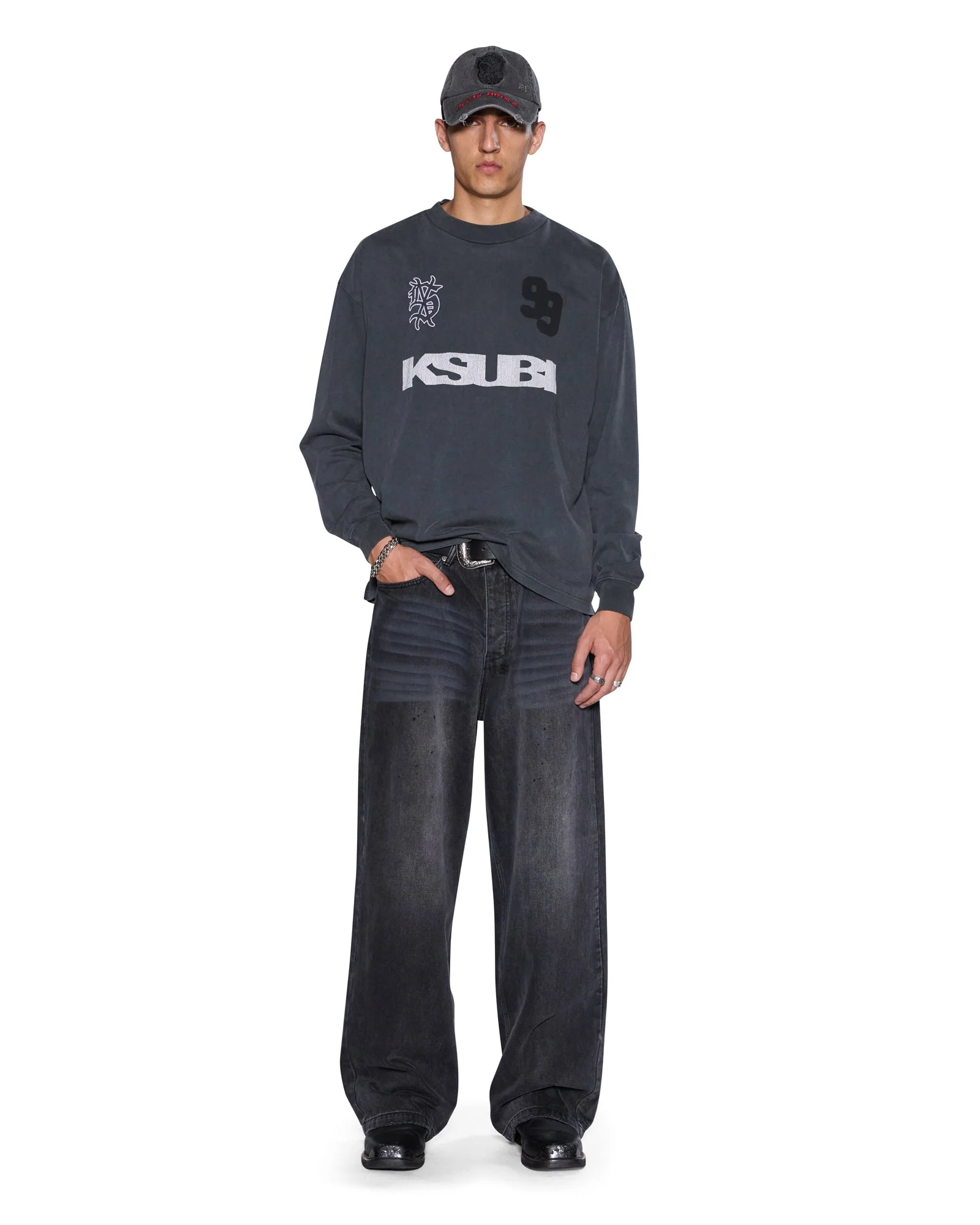RUGGED EKCESS LS TEE BLASTED BLACK - Image 2