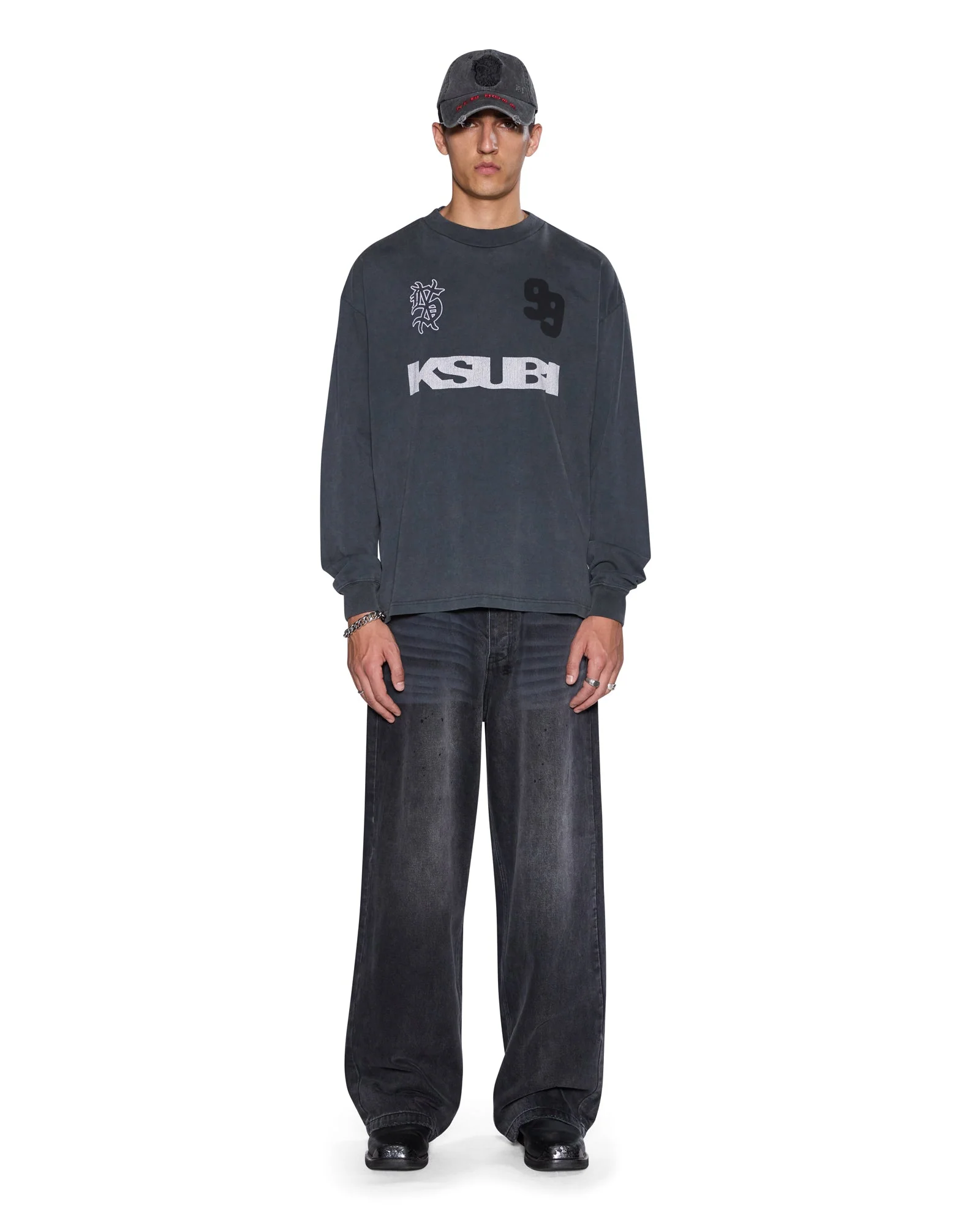 RUGGED EKCESS LS TEE BLASTED BLACK - Image 5