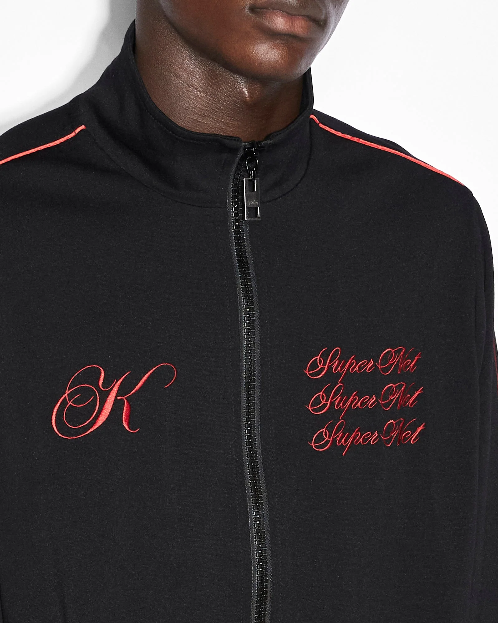 SCRIPTED ANTIDOTE TRAK JACKET BLACK/RED - Image 4
