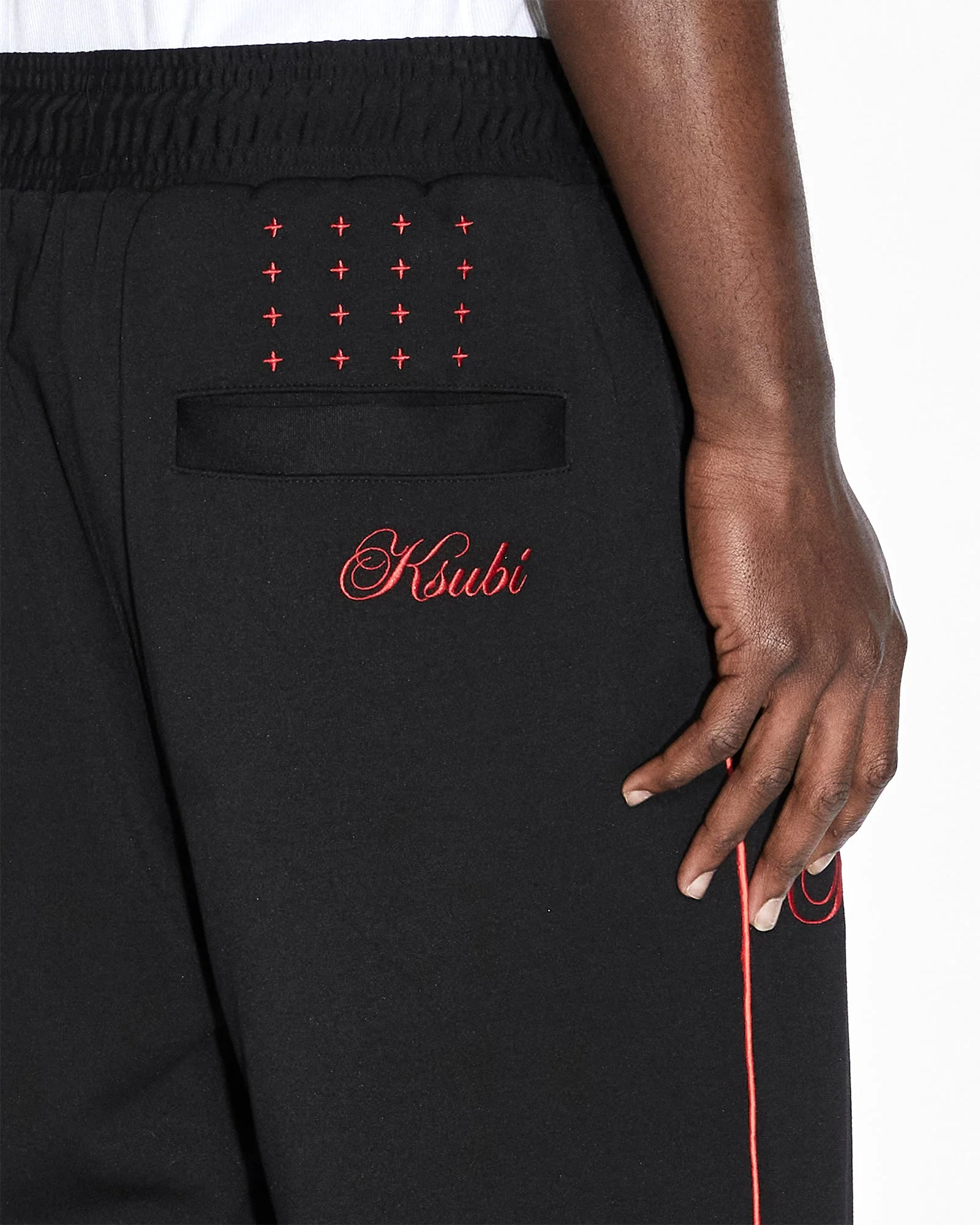 SCRIPTED SYNTHESIS PANT BLACK/RED - Image 6
