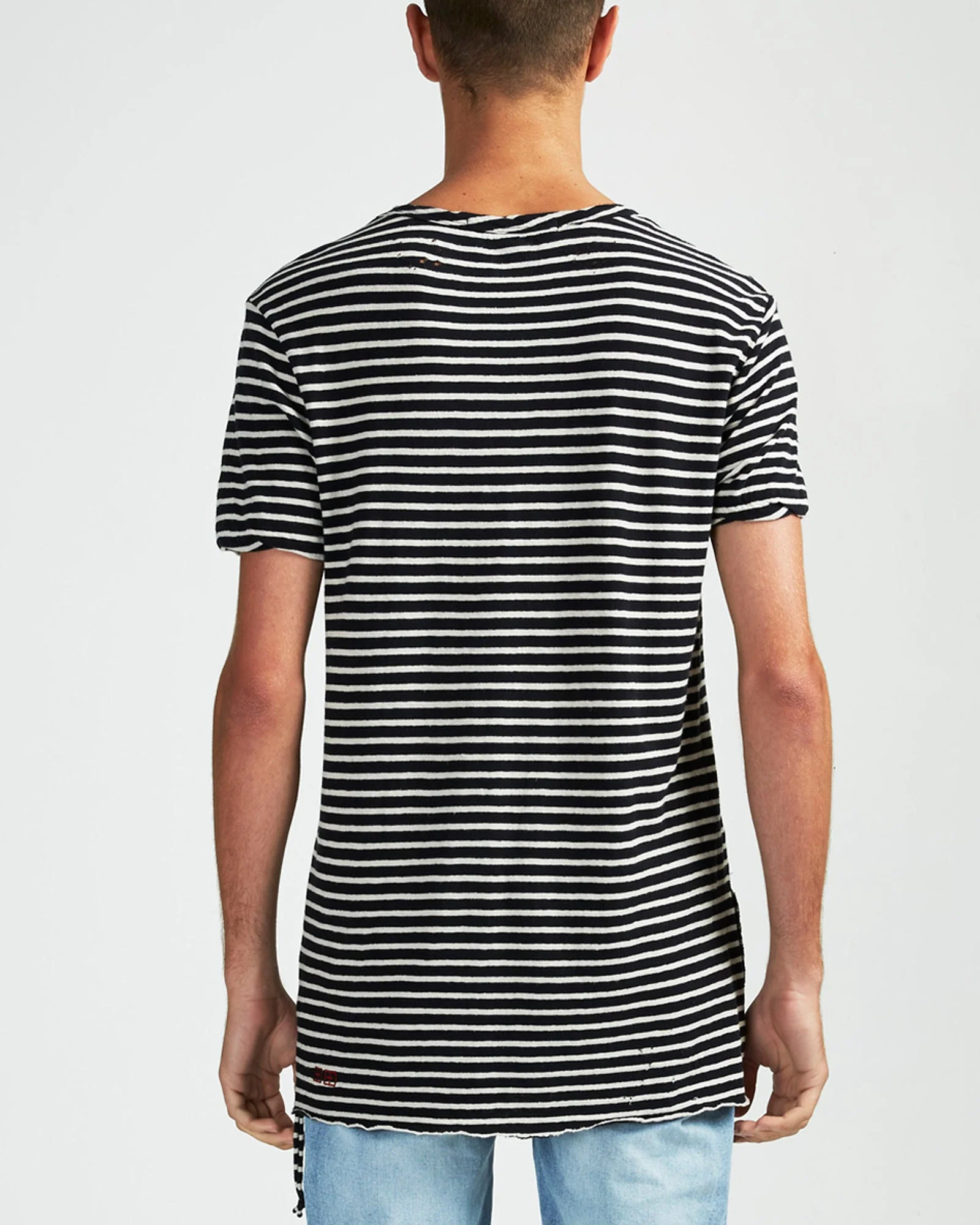 SINISTER SS TEE B&W STRIPE - Image 2