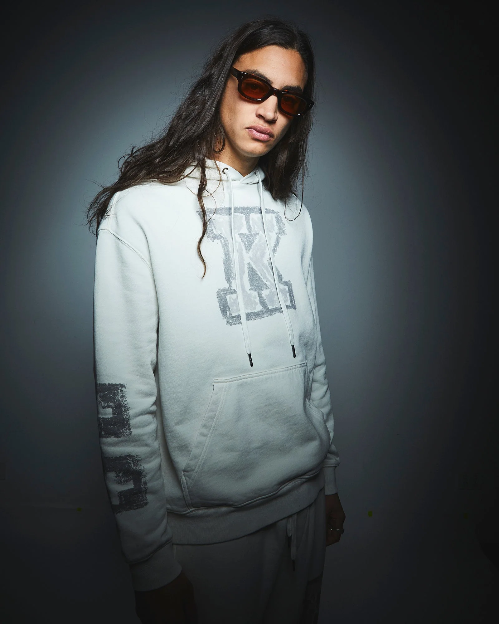 SKETCHY BIGGIIE HOODIE GREY - Image 5