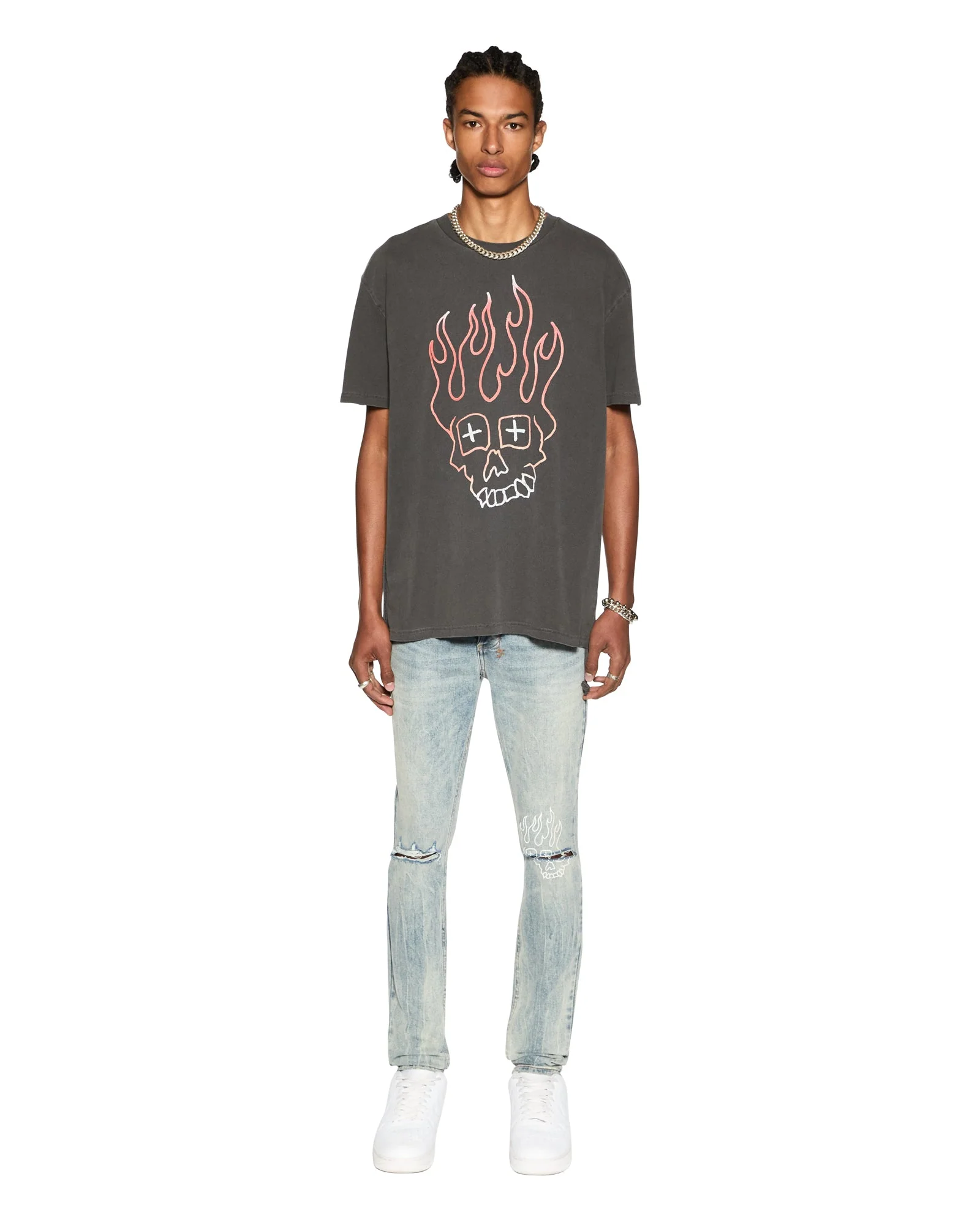 SKULL BIGGIE SS TEE FADED BLACK - Image 3