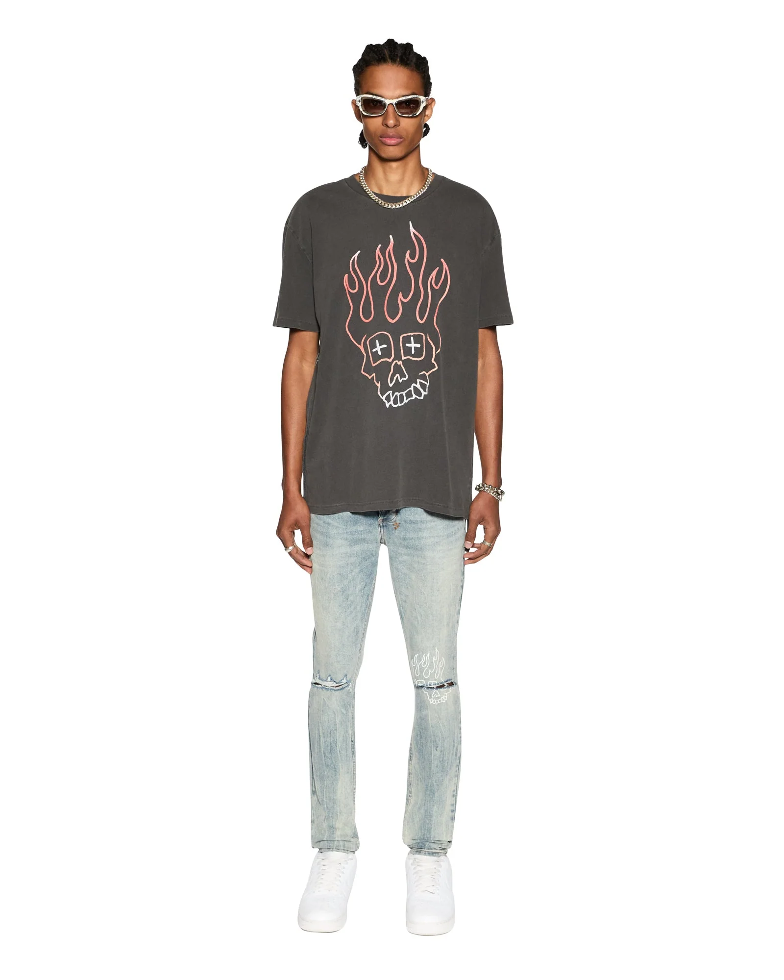 SKULL BIGGIE SS TEE FADED BLACK - Image 7