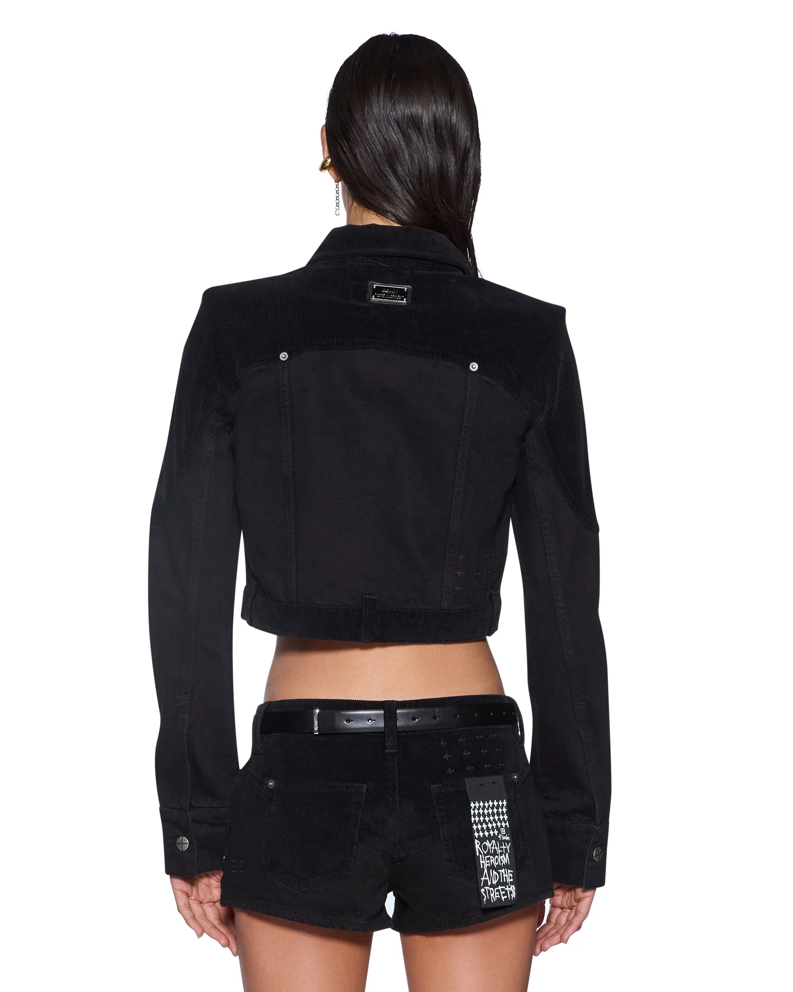 SLIM TRUCKER JACKET SALOON BLACK - Image 3