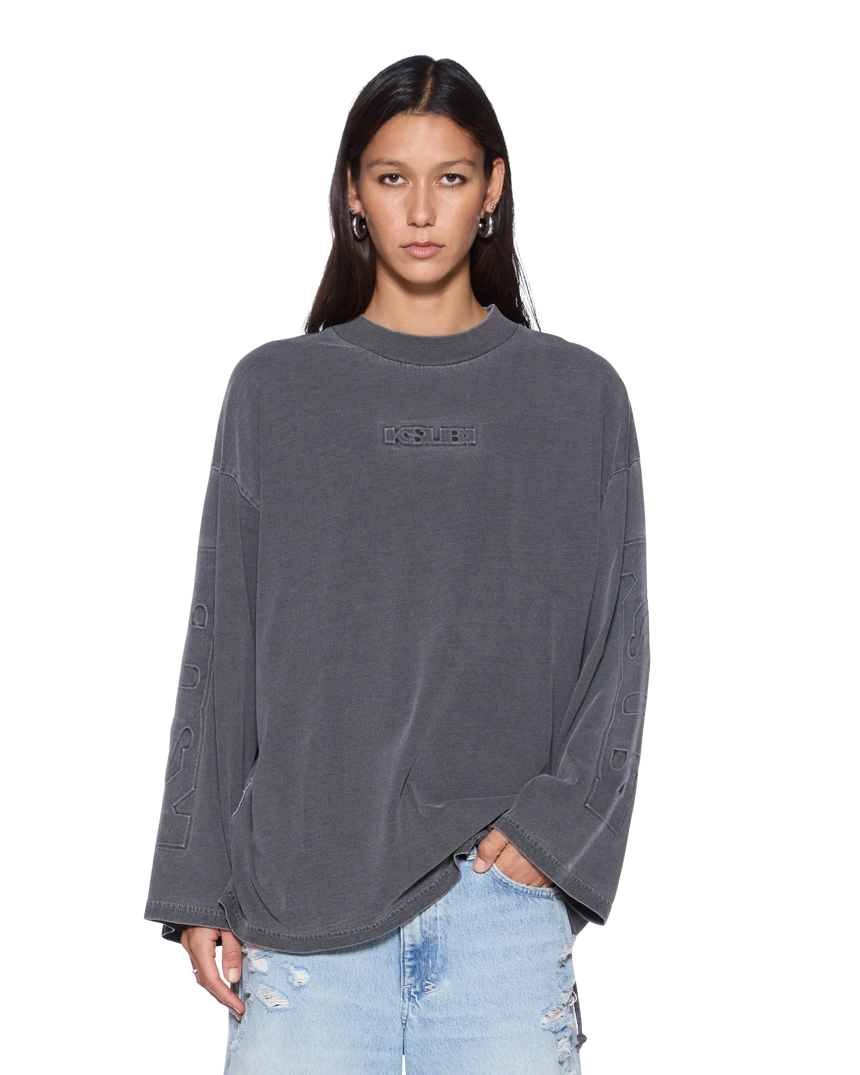 SOTT ALTAR BOYFRIEND LS TEE CHARCOAL - Image 3