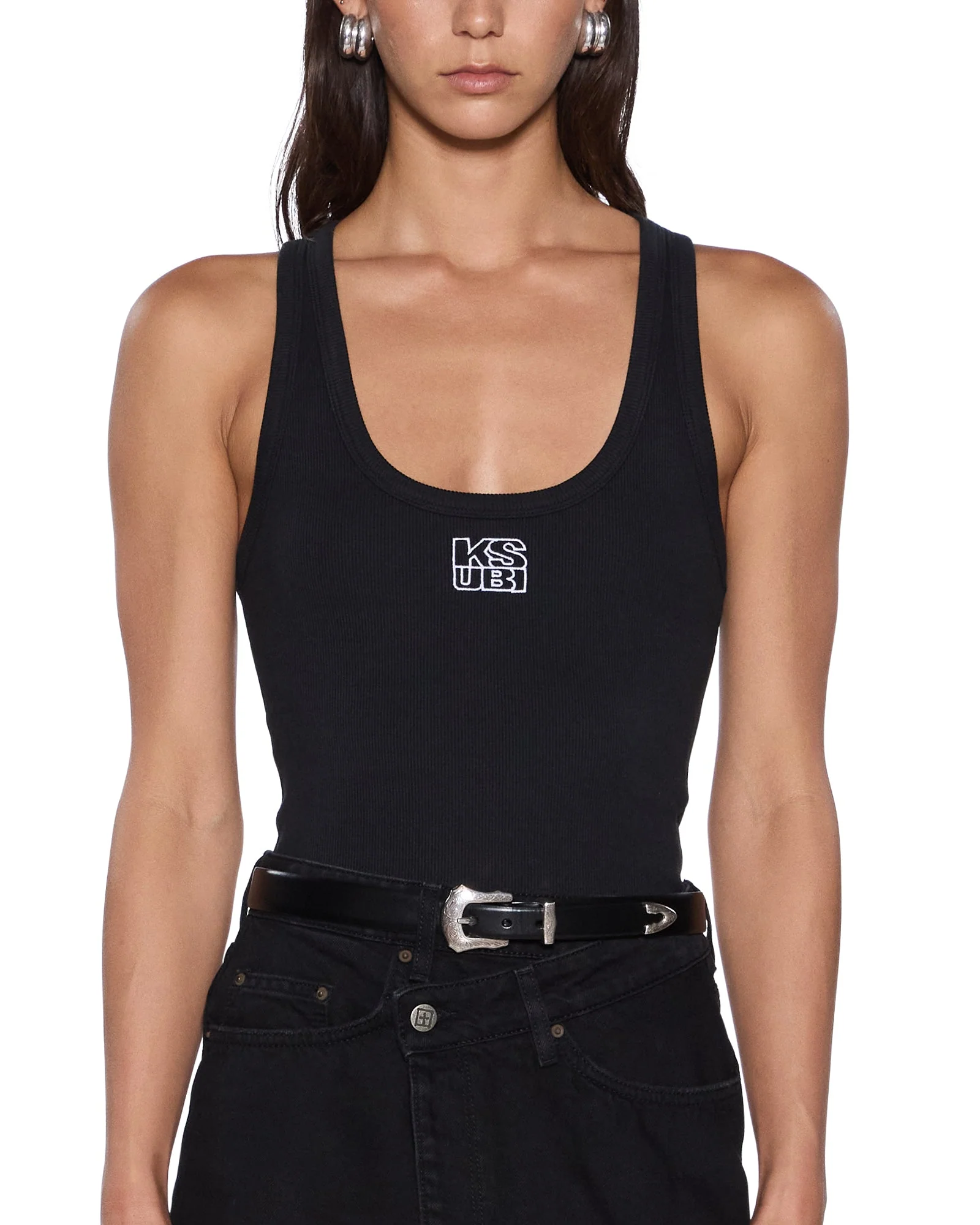 STACKED ORIGIN TANK BLACK - Image 3