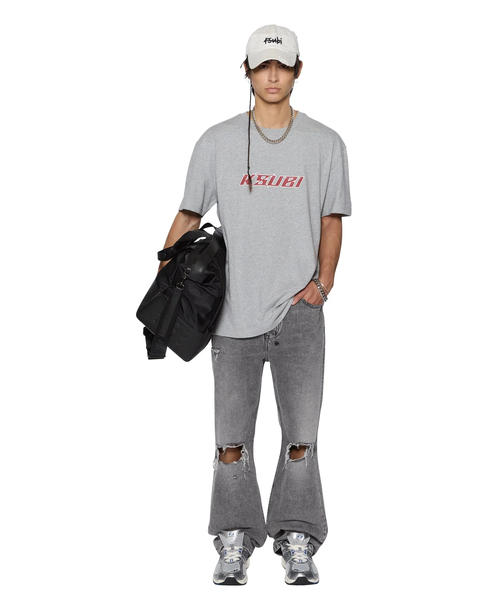 STINGER BIGGIE SS TEE GREY MARLE - Image 2