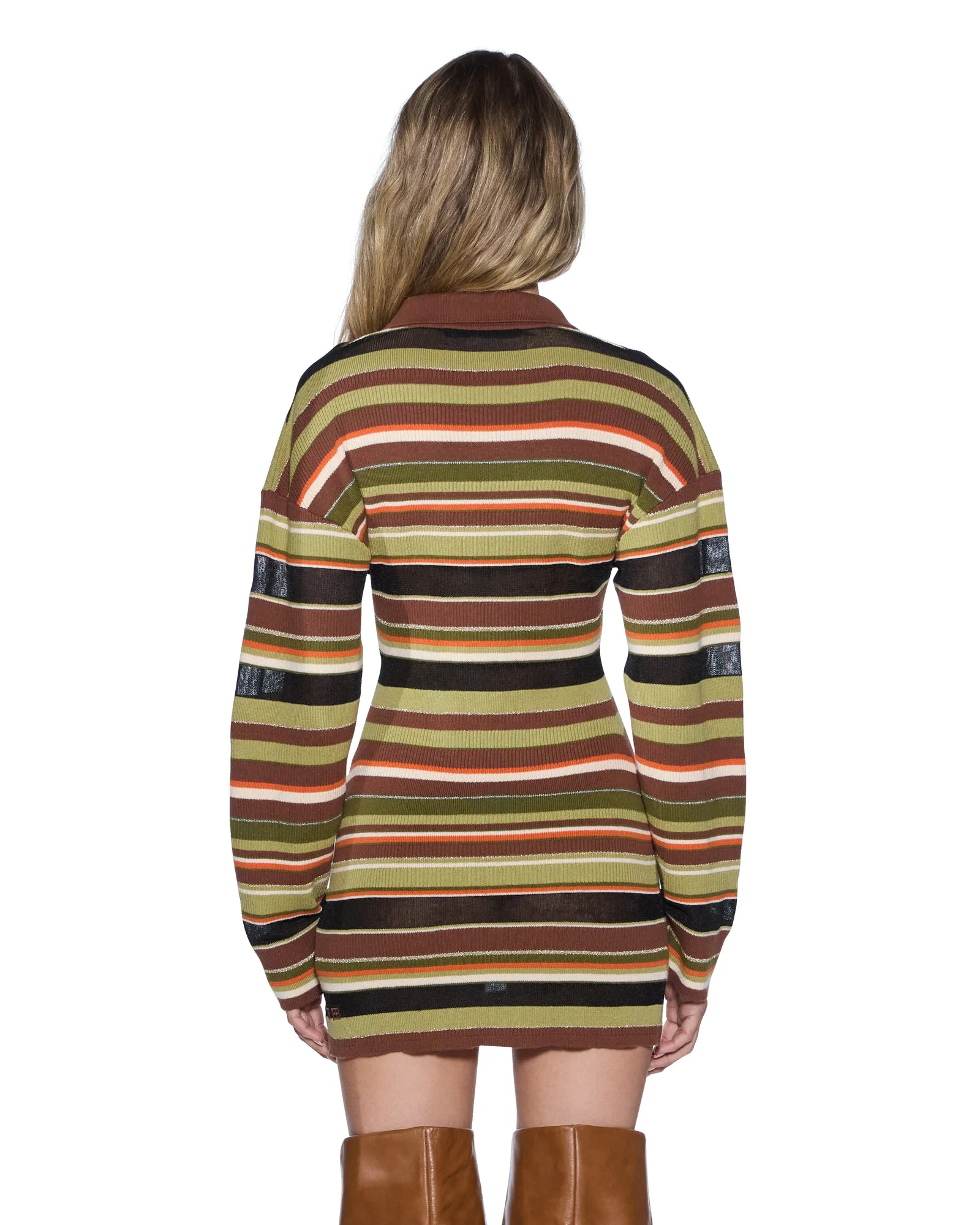 TAMRIN KNITTED LS POLO DRESS MULTI - Image 3