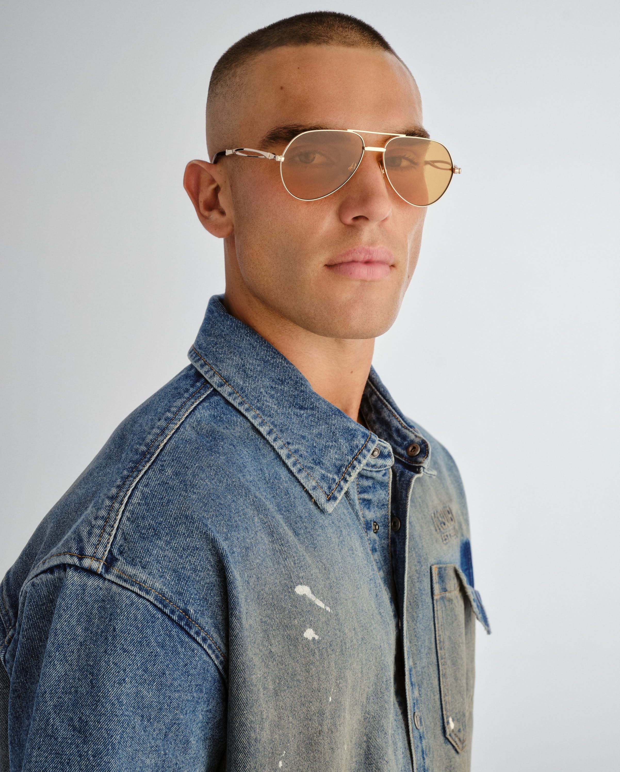 THE MONTANA SUNGLASSES GOLD AMBER - Image 2