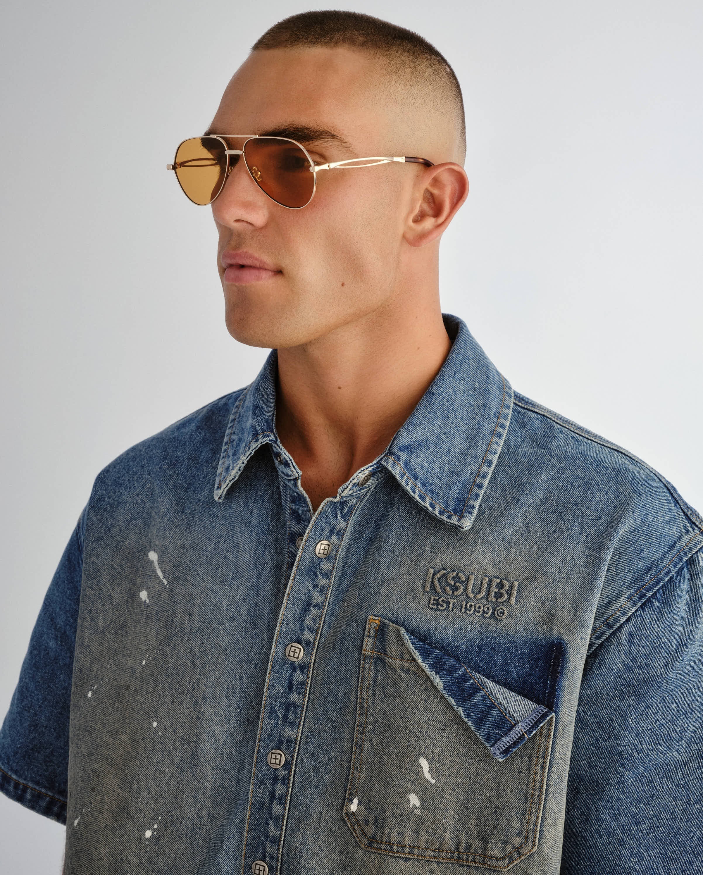 THE MONTANA SUNGLASSES GOLD AMBER - Image 4