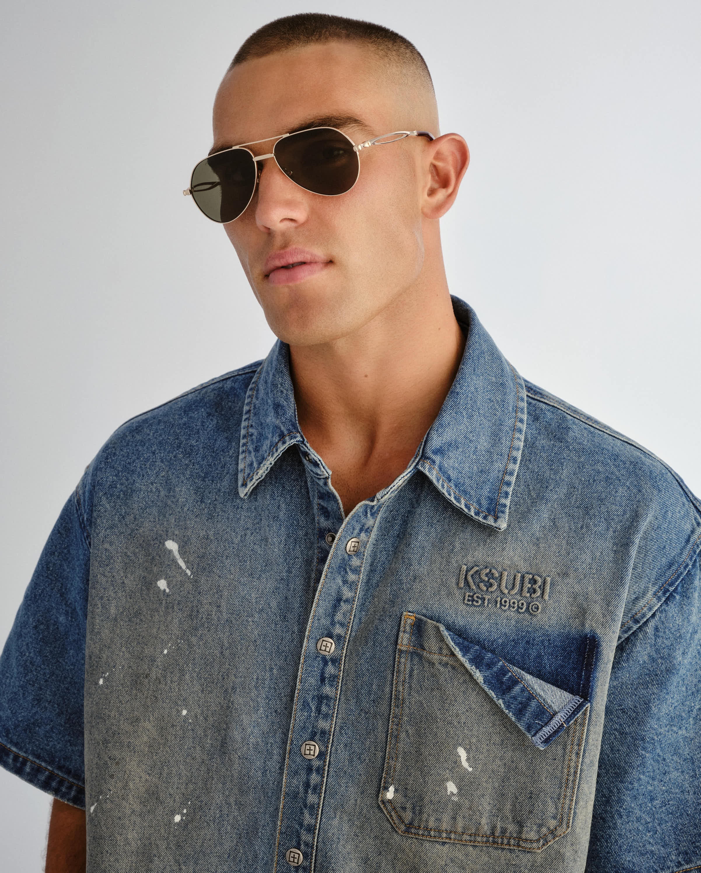 THE MONTANA SUNGLASSES GOLD GREEN - Image 2