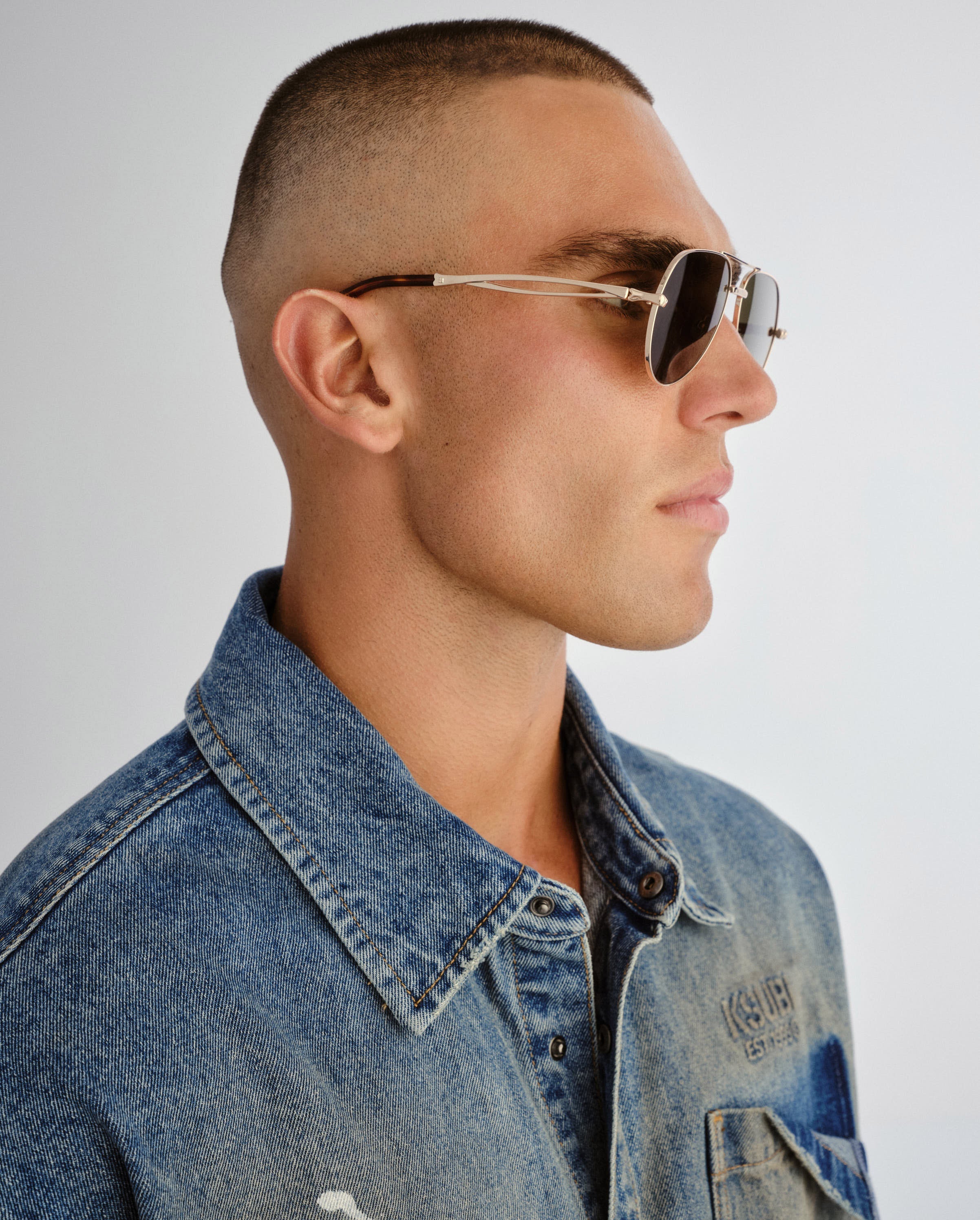 THE MONTANA SUNGLASSES GOLD GREEN - Image 4