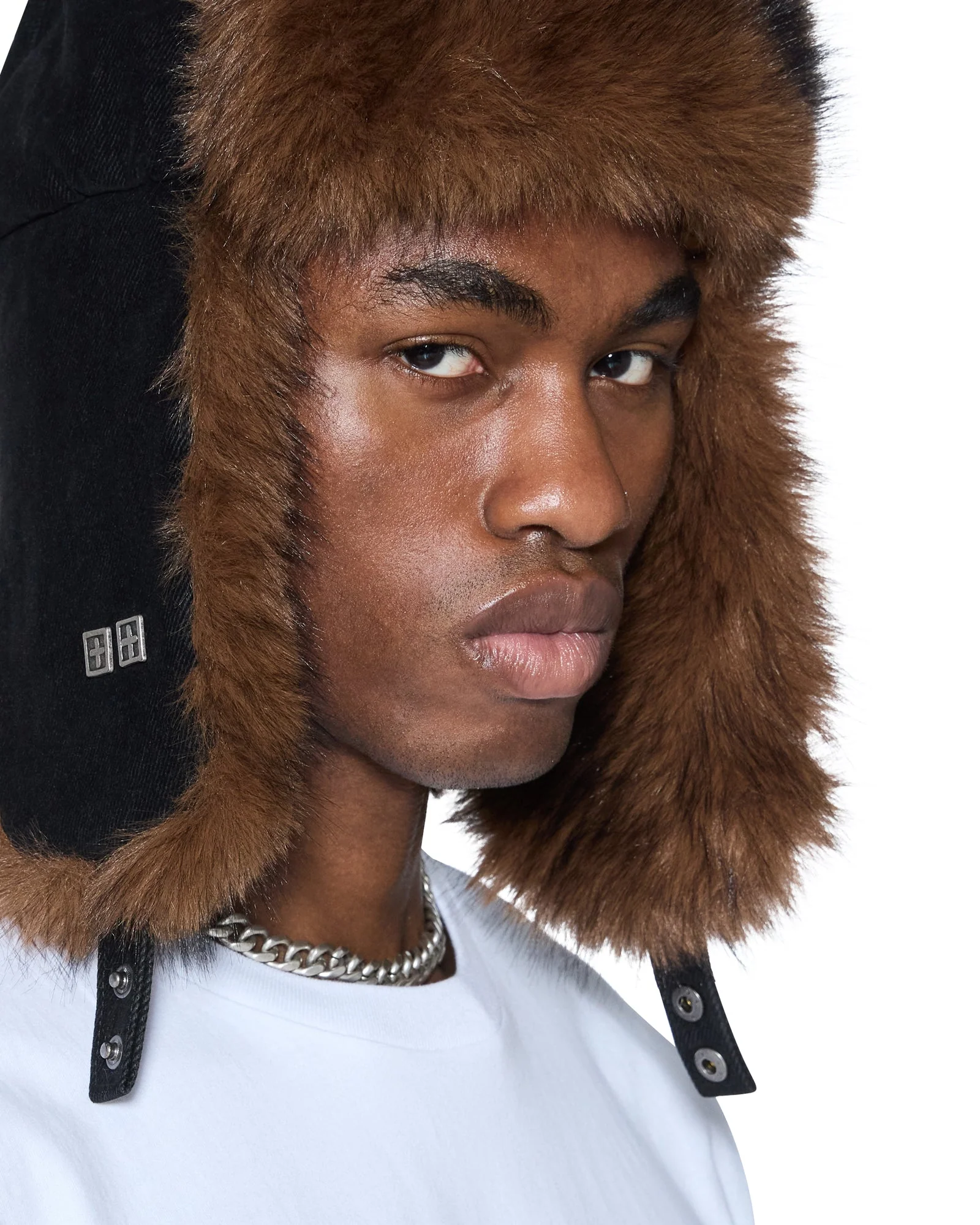 TRAPPER HAT FLOCKED BLACK - Image 3