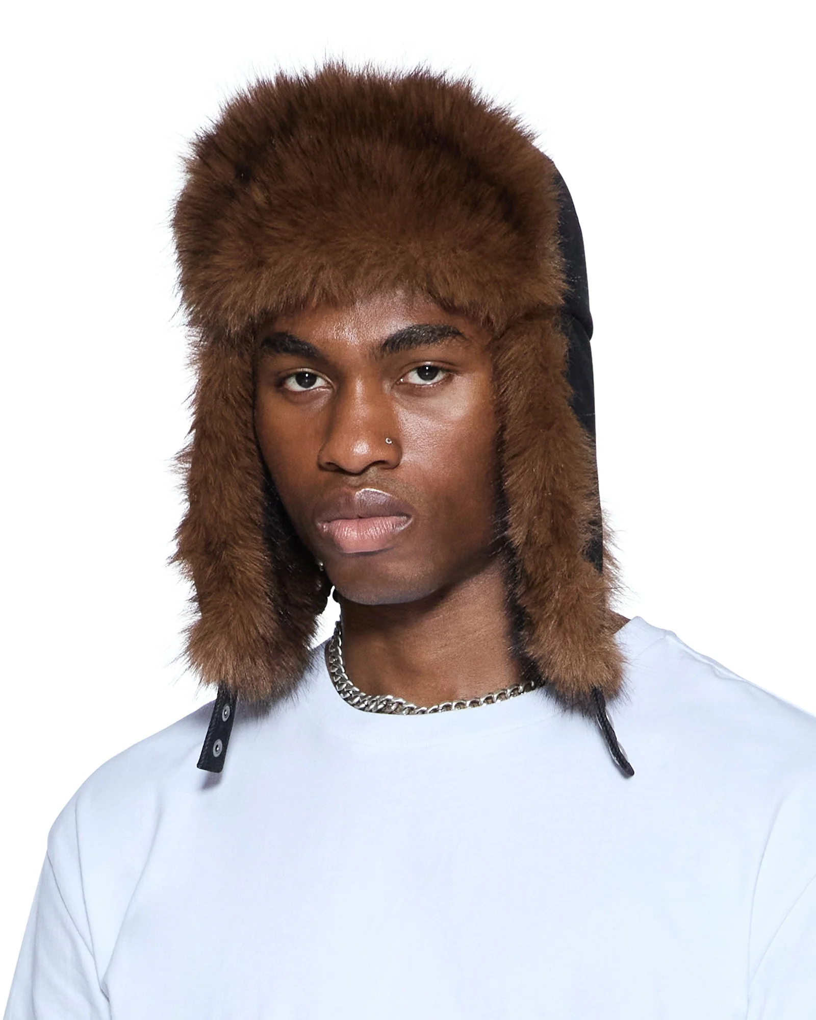 TRAPPER HAT FLOCKED BLACK - Image 5