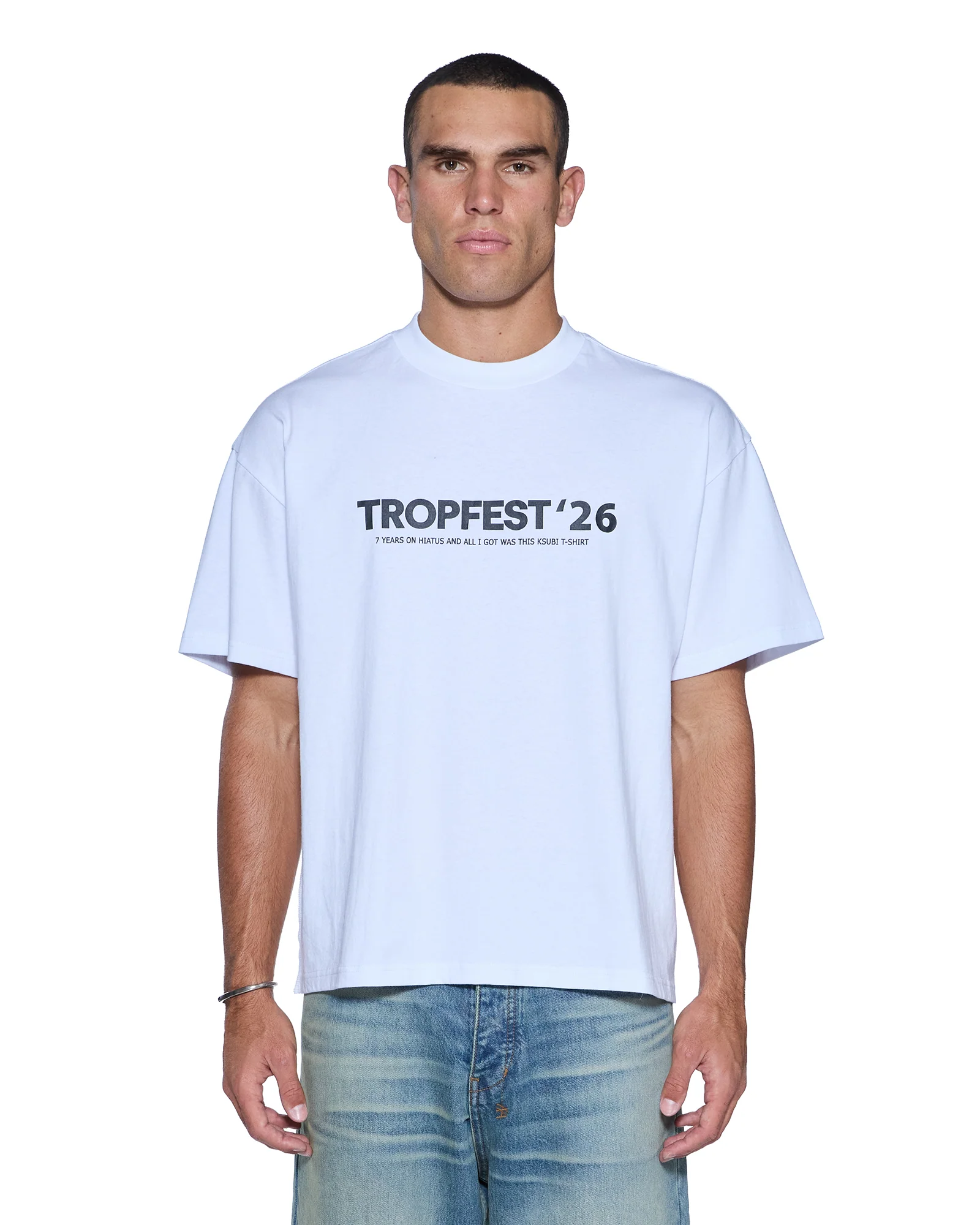 TROPFEST EKCESS SS TEE TRUE WHITE